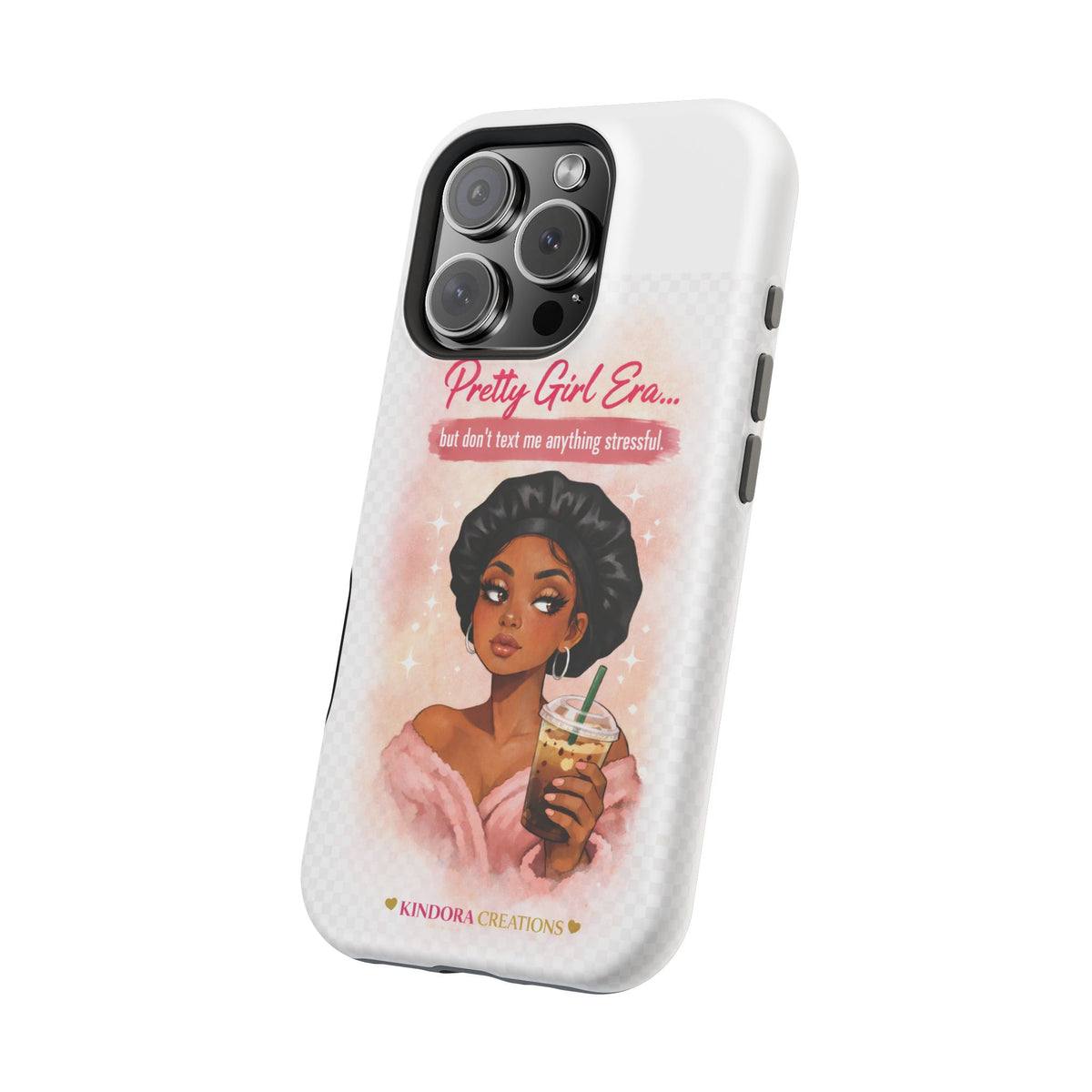 Phone Case — "Pretty Girl Era" Magnetic Impact-Resistant Case (Coffee & Bonnet Design)