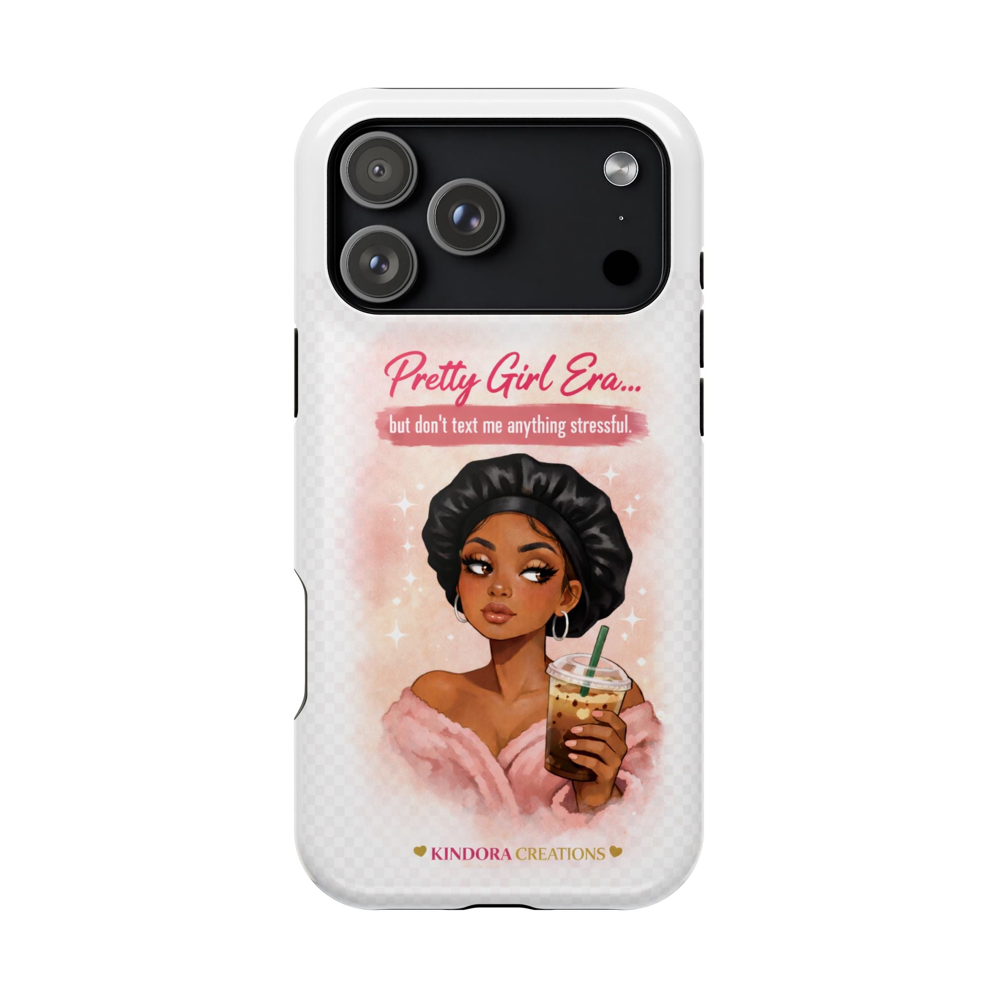 Phone Case — "Pretty Girl Era" Magnetic Impact-Resistant Case (Coffee & Bonnet Design)