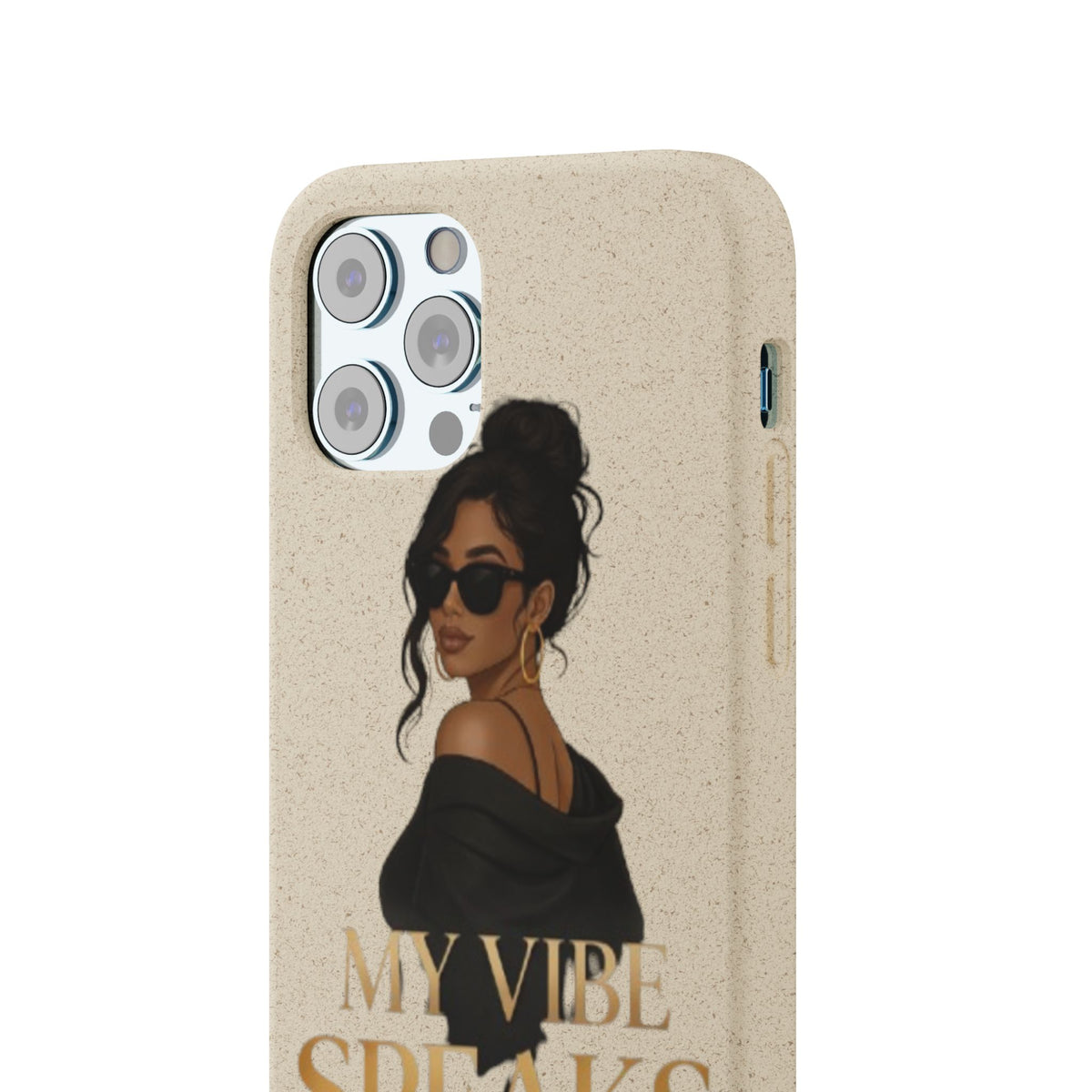 Biodegradable Phone Case — 'My Vibe Speaks Before I Do' Stylish Eco-Friendly Phone Cover