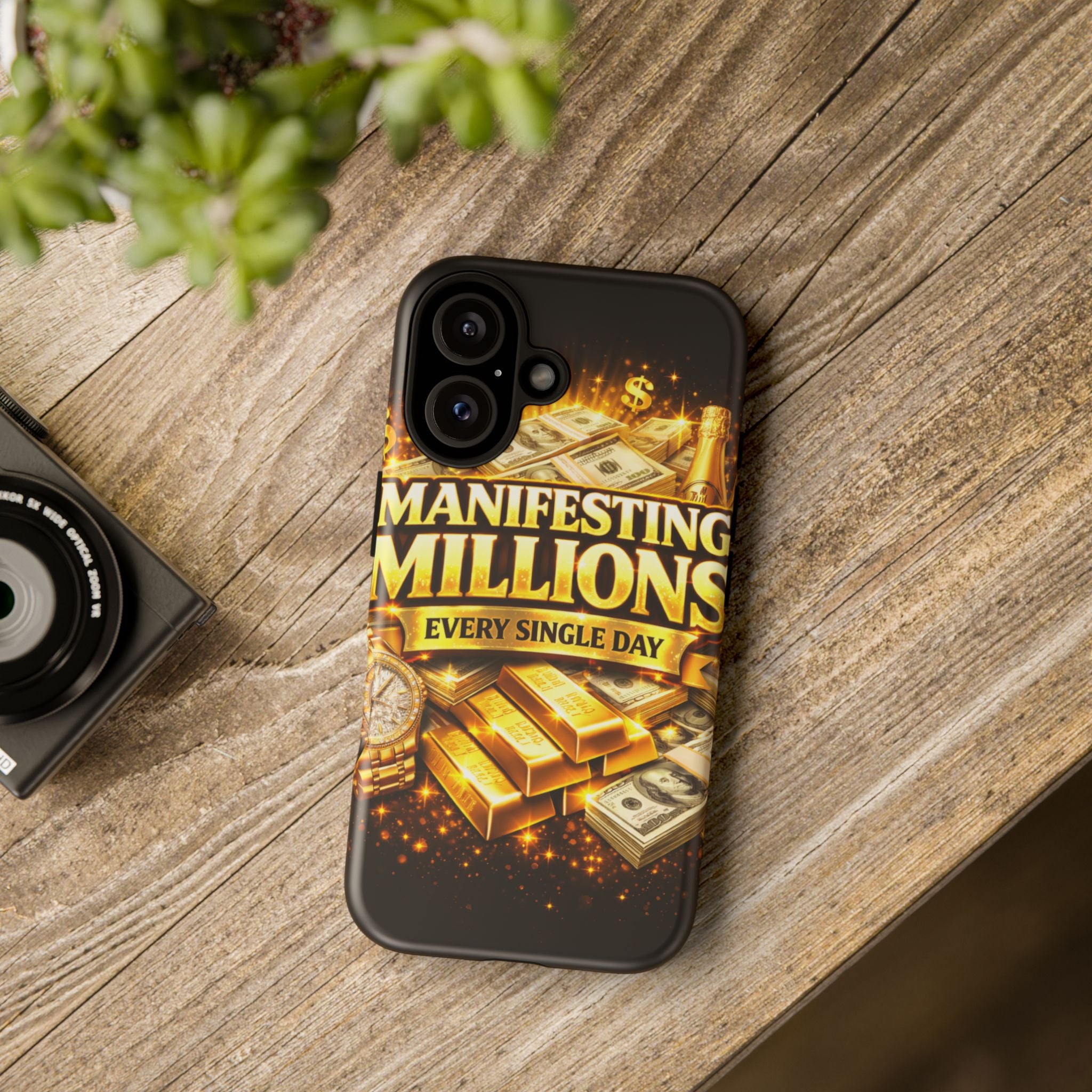 Phone Case - "Manifesting Millions Every Single Day" Motivational Money Design