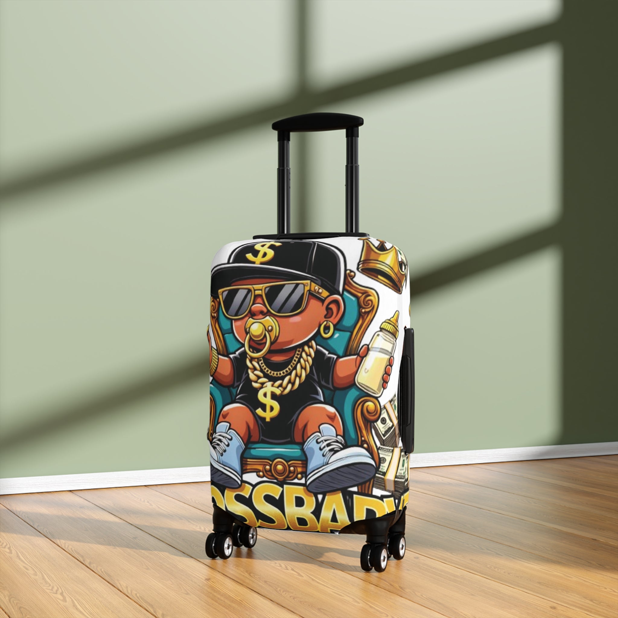 Boss Baby Luggage Cover — Funky Cartoon Hip-Hop Baby Design