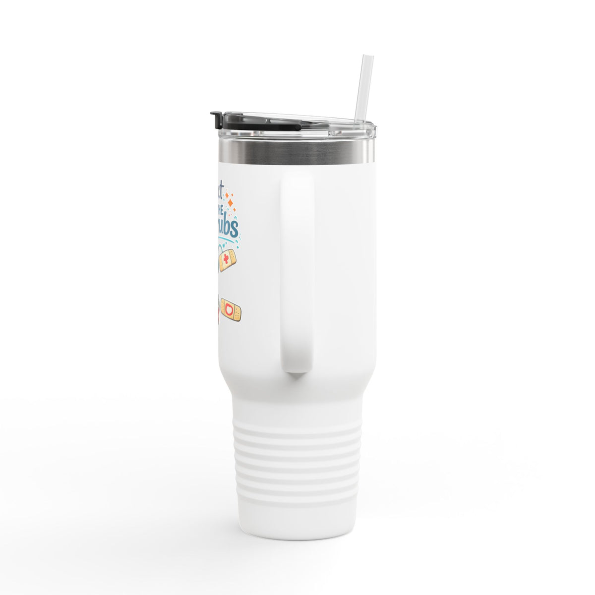 Respect the Scrubs 40oz Insulated Travel Mug — Nurse Appreciation Tumbler