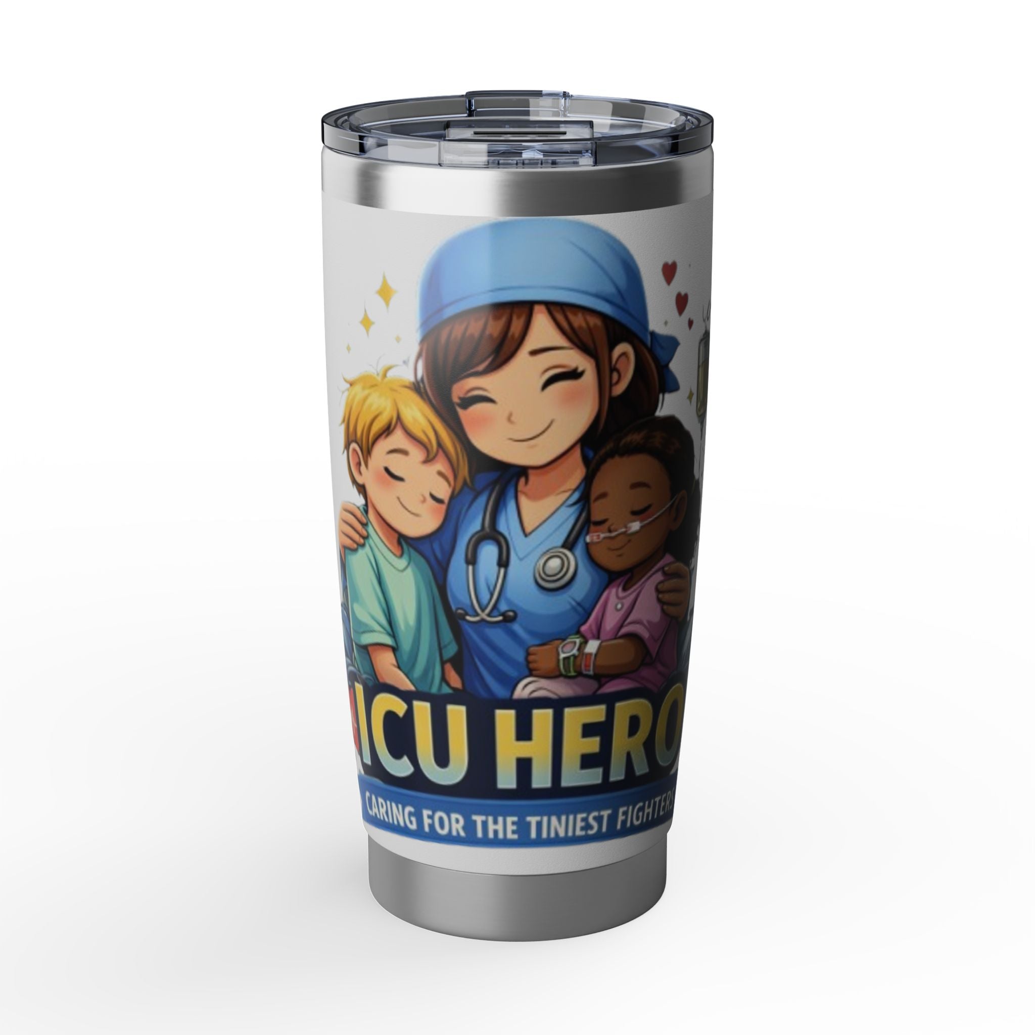NICU Hero nurse hugging babies Tumbler | 20oz insulated stainless steel