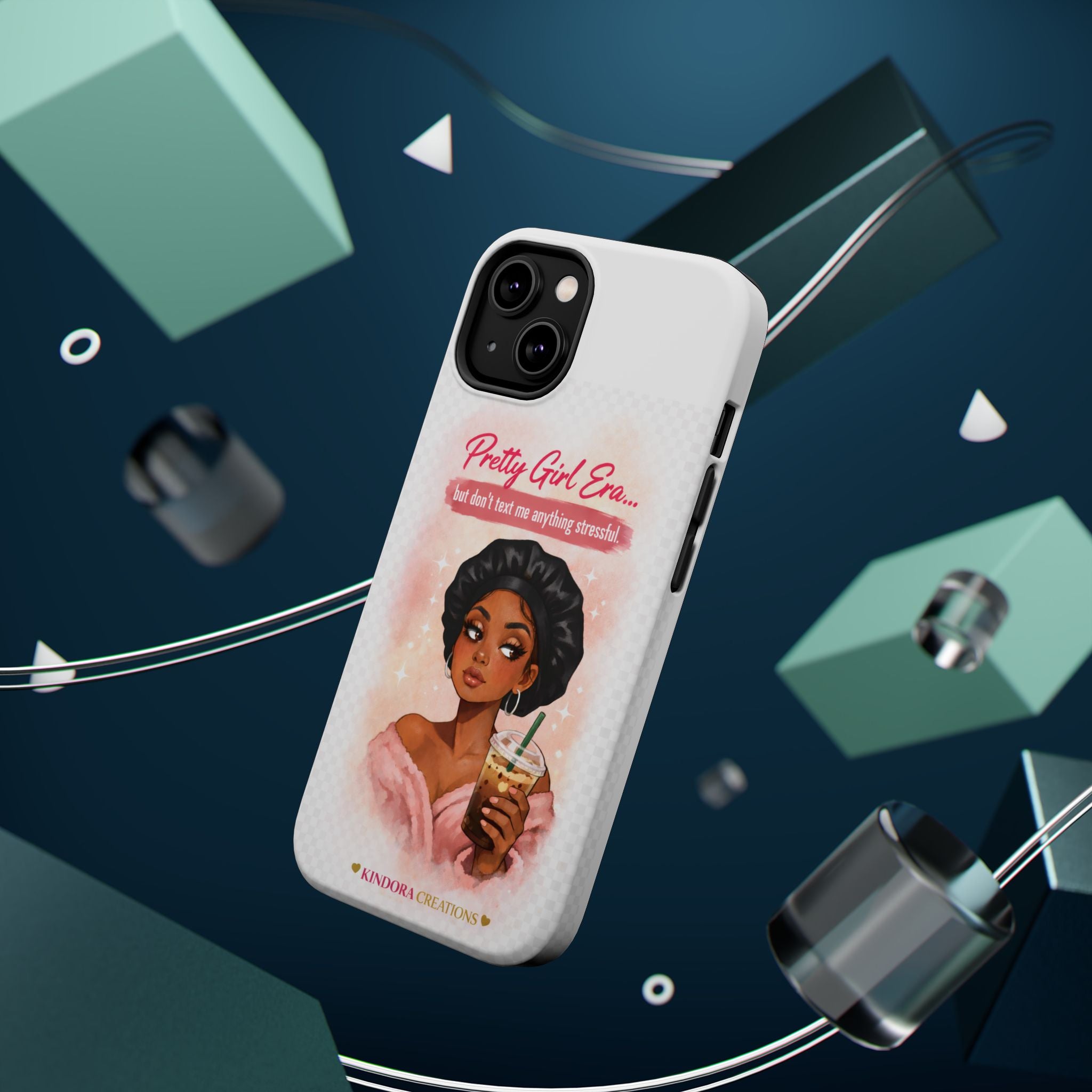 Phone Case — "Pretty Girl Era" Magnetic Impact-Resistant Case (Coffee & Bonnet Design)