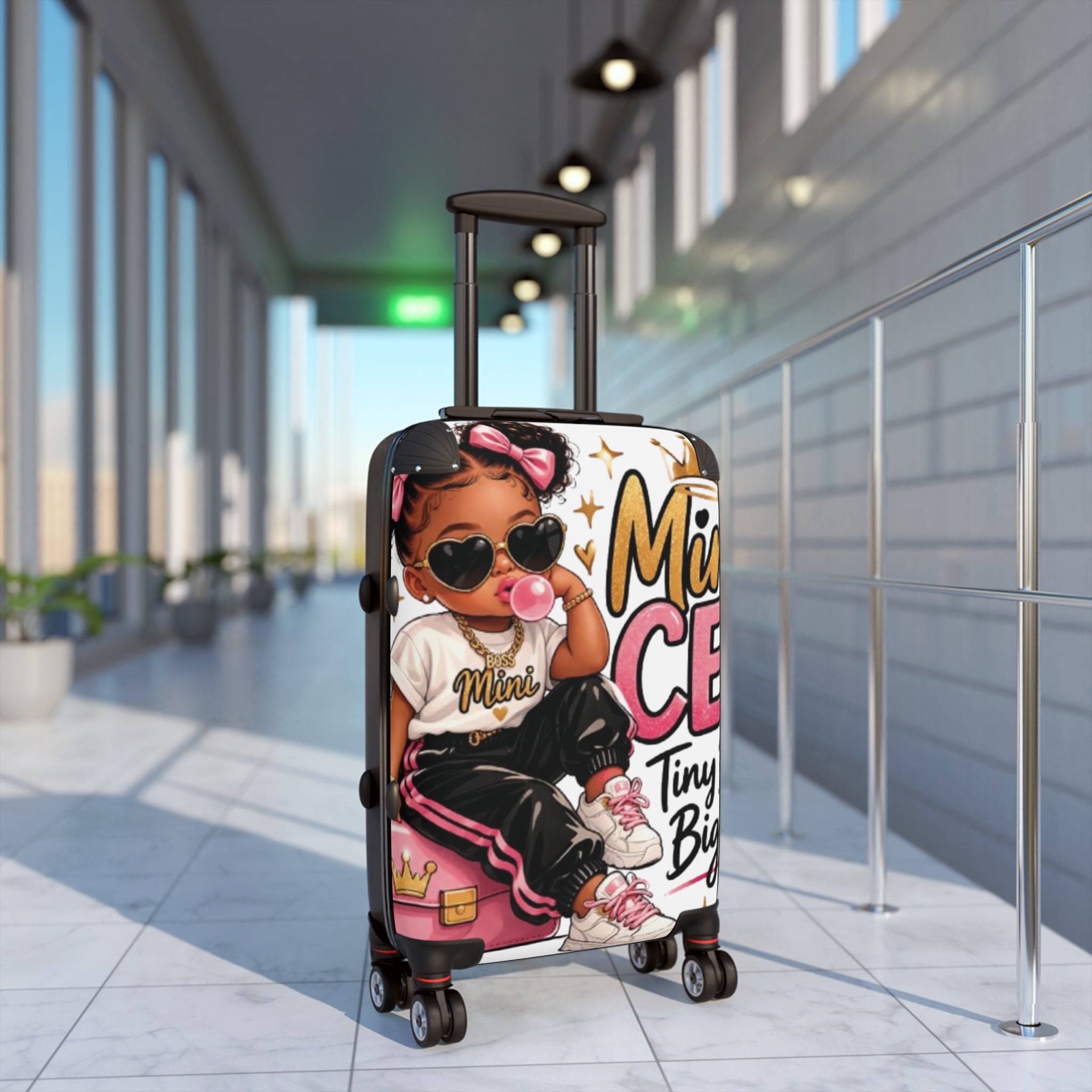 Mini CEO Kids Suitcase – 'Tiny But Big Dreams' Hard-Side Rolling Luggage
