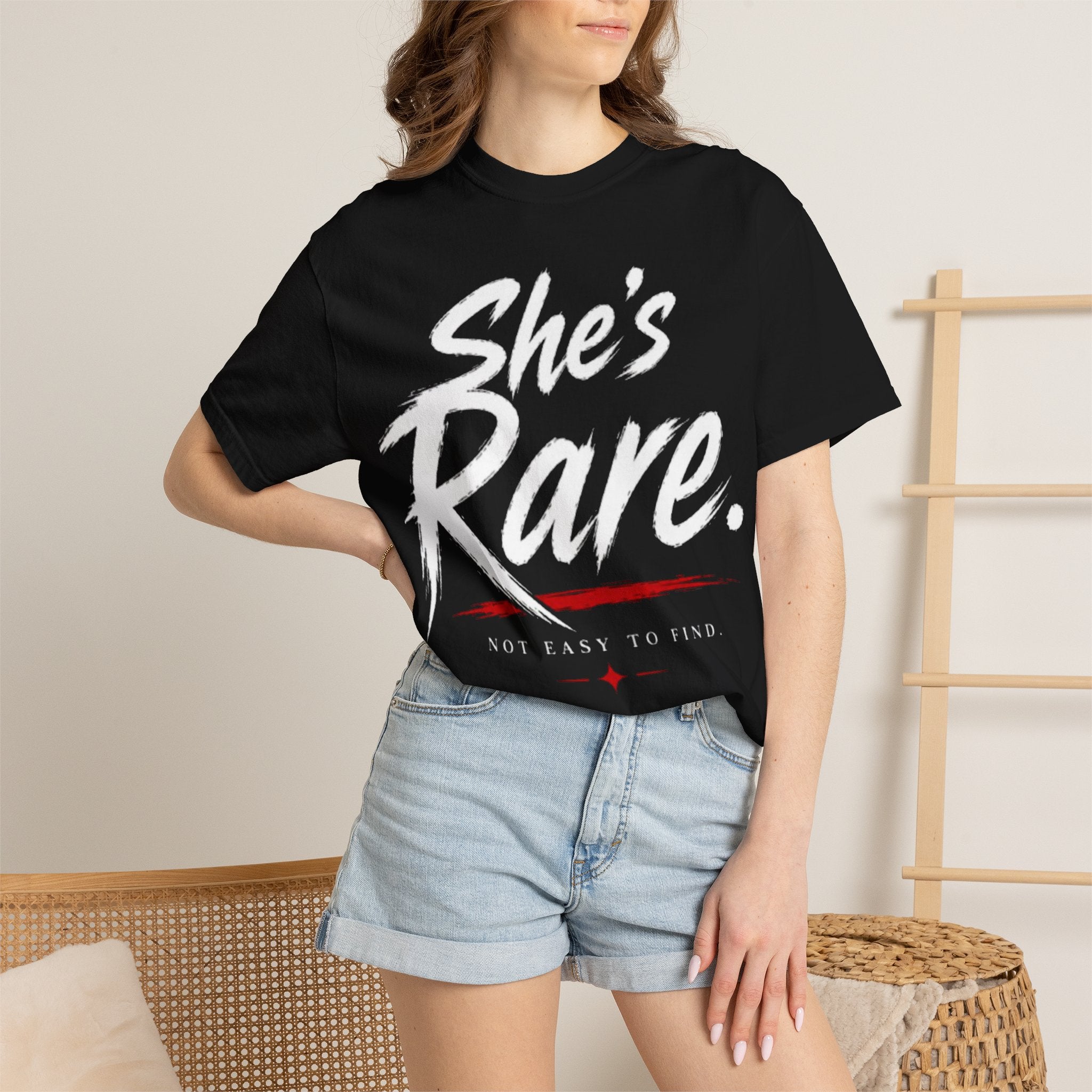 She’s Rare T-Shirt – Not Easy To Find Graphic Tee, Women’s Streetwear, One of One Shirt