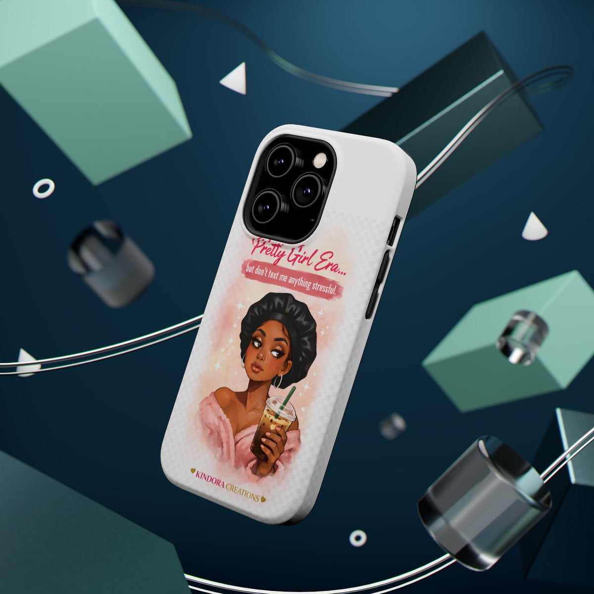 Phone Case — "Pretty Girl Era" Magnetic Impact-Resistant Case (Coffee & Bonnet Design)