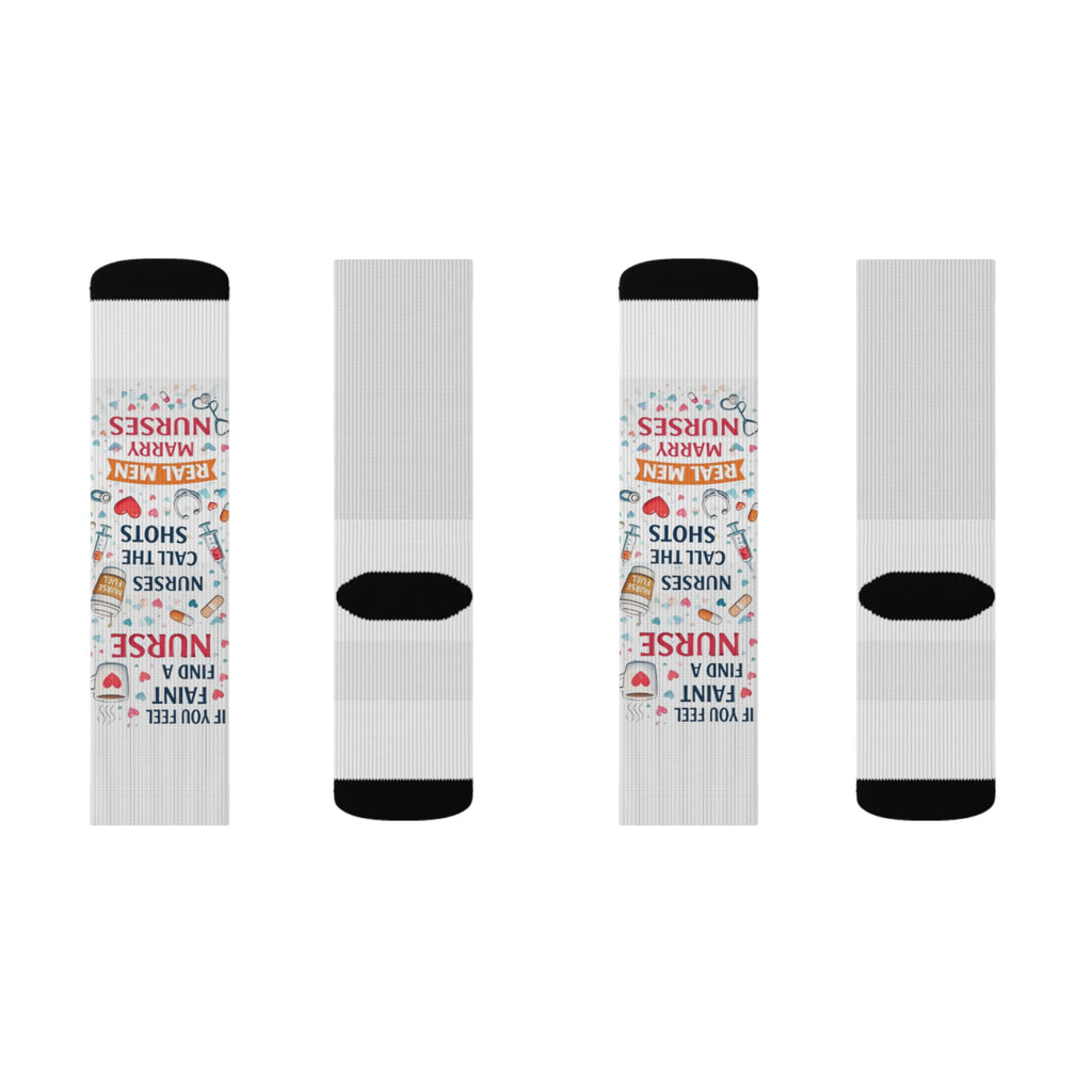 Nurse Appreciation Typography Socks | Sublimation Socks