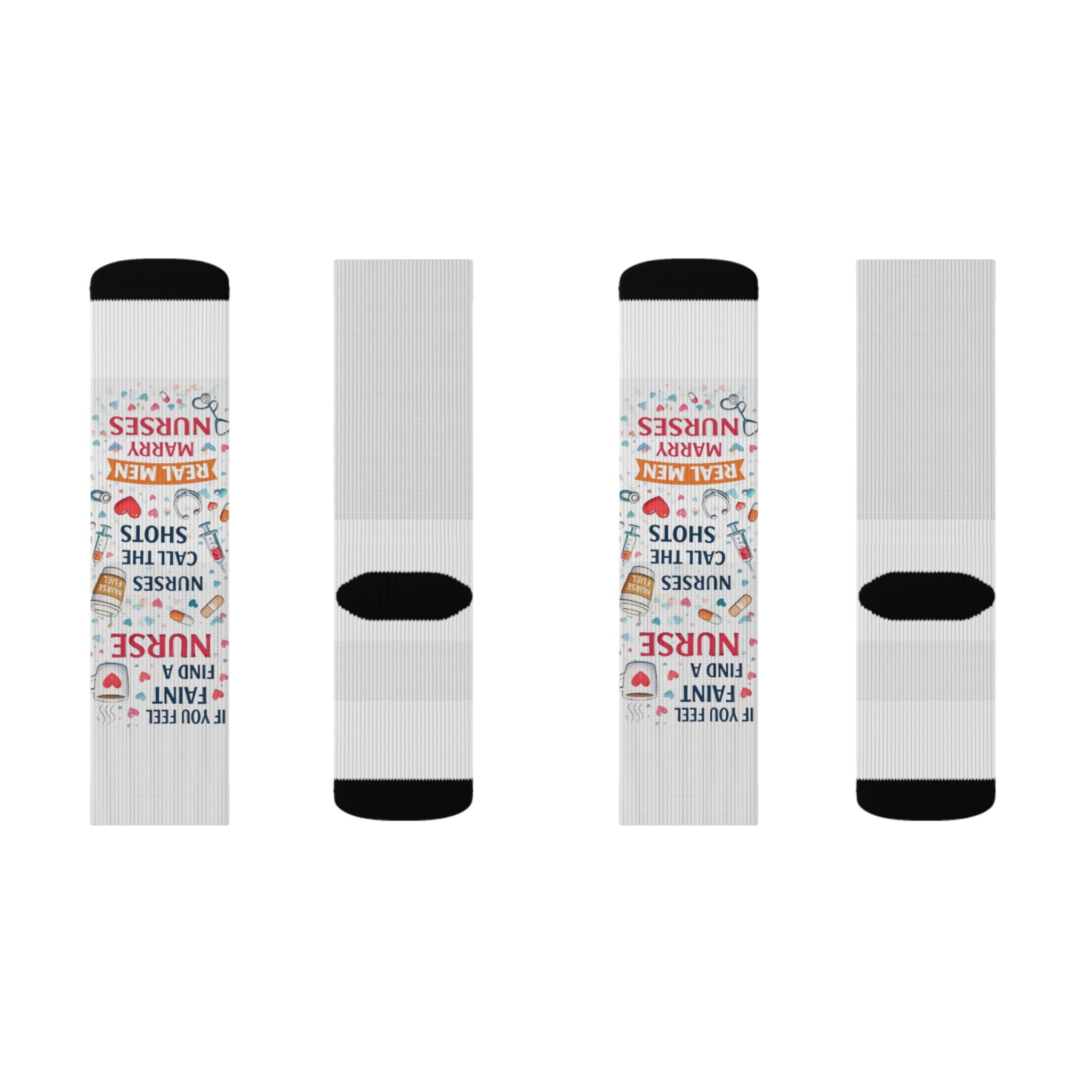 Nurse Appreciation Typography Socks | Sublimation Socks