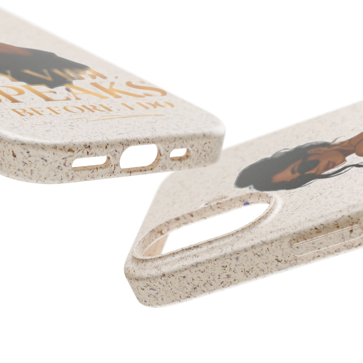 Biodegradable Phone Case — 'My Vibe Speaks Before I Do' Stylish Eco-Friendly Phone Cover