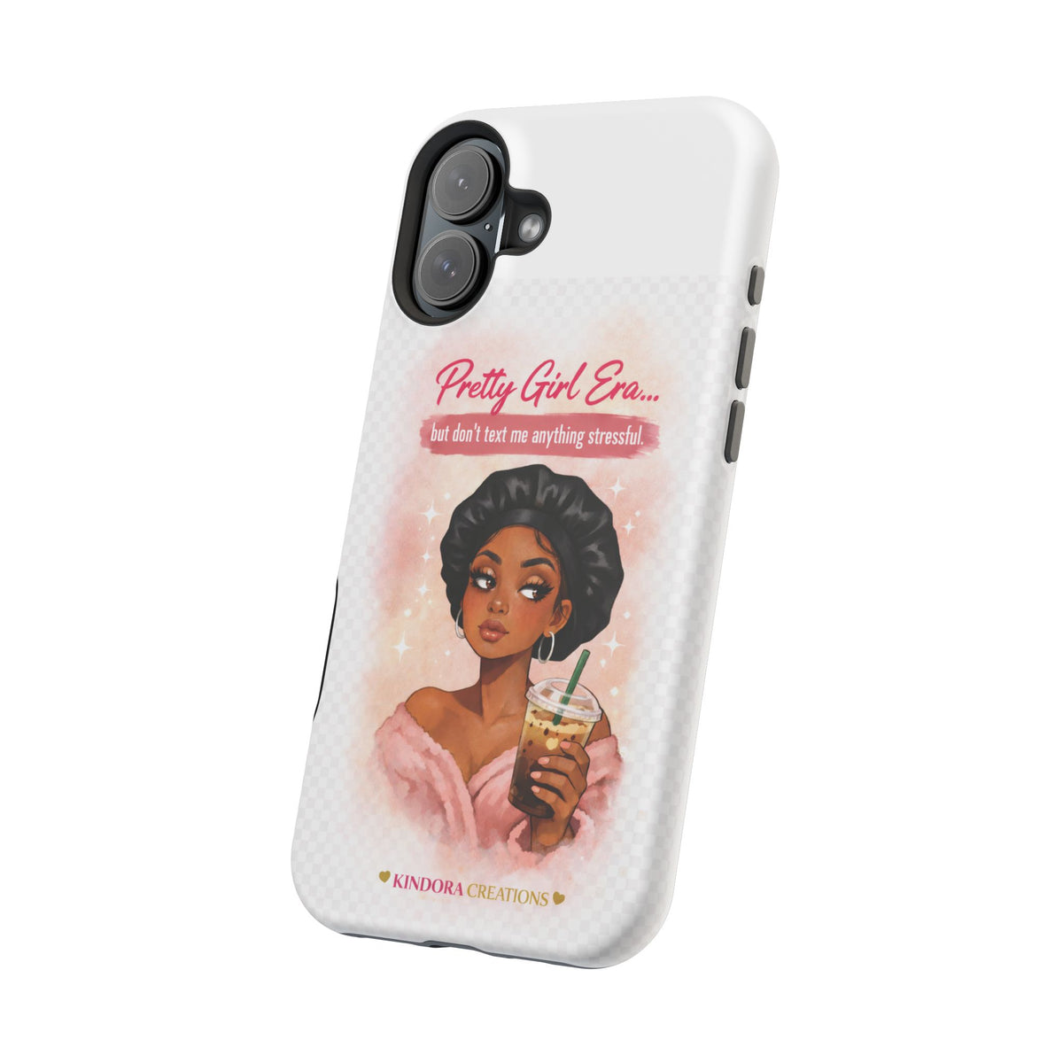 Phone Case — "Pretty Girl Era" Magnetic Impact-Resistant Case (Coffee & Bonnet Design)