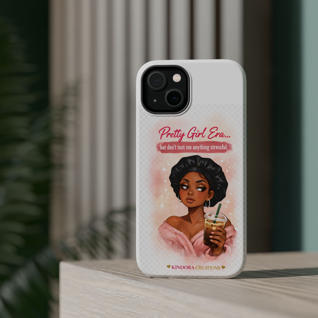 Phone Case — "Pretty Girl Era" Magnetic Impact-Resistant Case (Coffee & Bonnet Design)