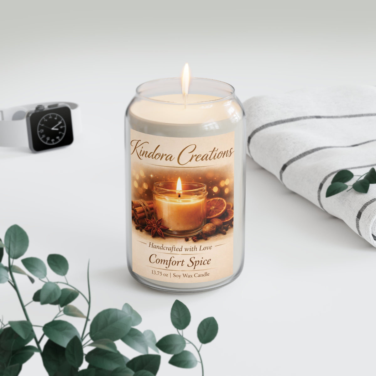 Comfort Spice Soy Candle — 13.75 oz Scented Jar (Handcrafted with Love)