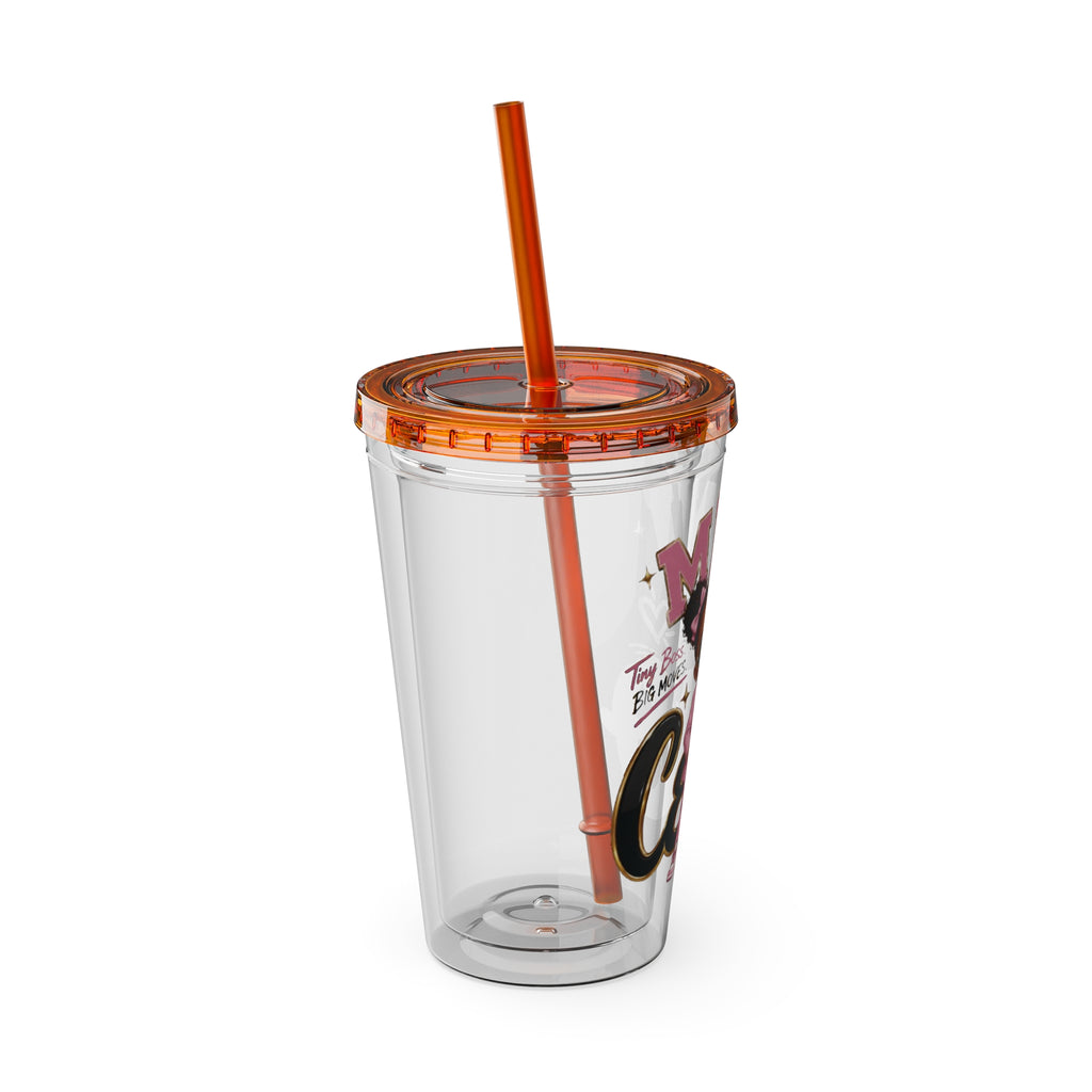 Mini CEO 16oz Tumbler with Straw – Cute Pink Boss Baby Drink Cup