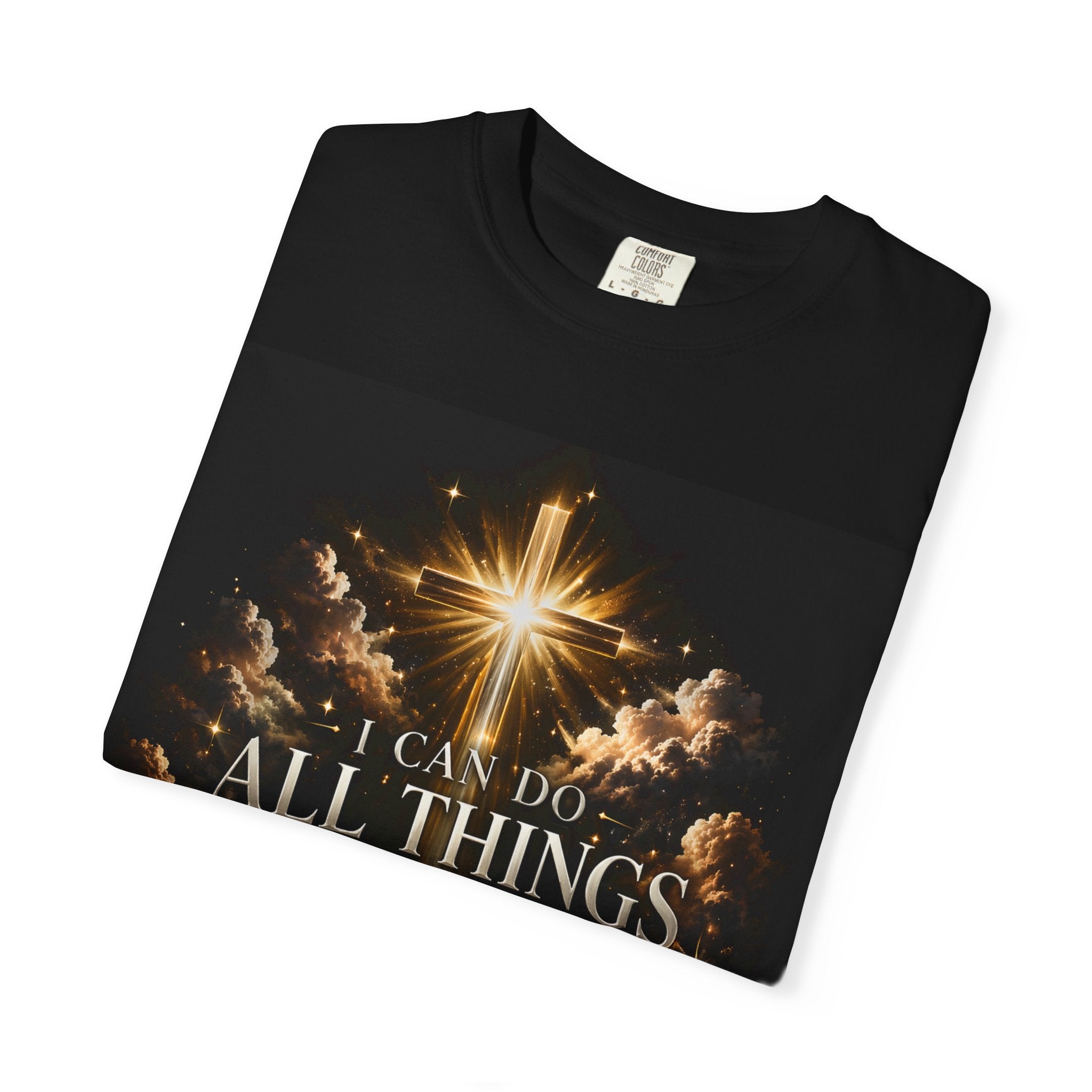 Faith Cross T-Shirt — "I Can Do All Things" Inspirational Christian Tee