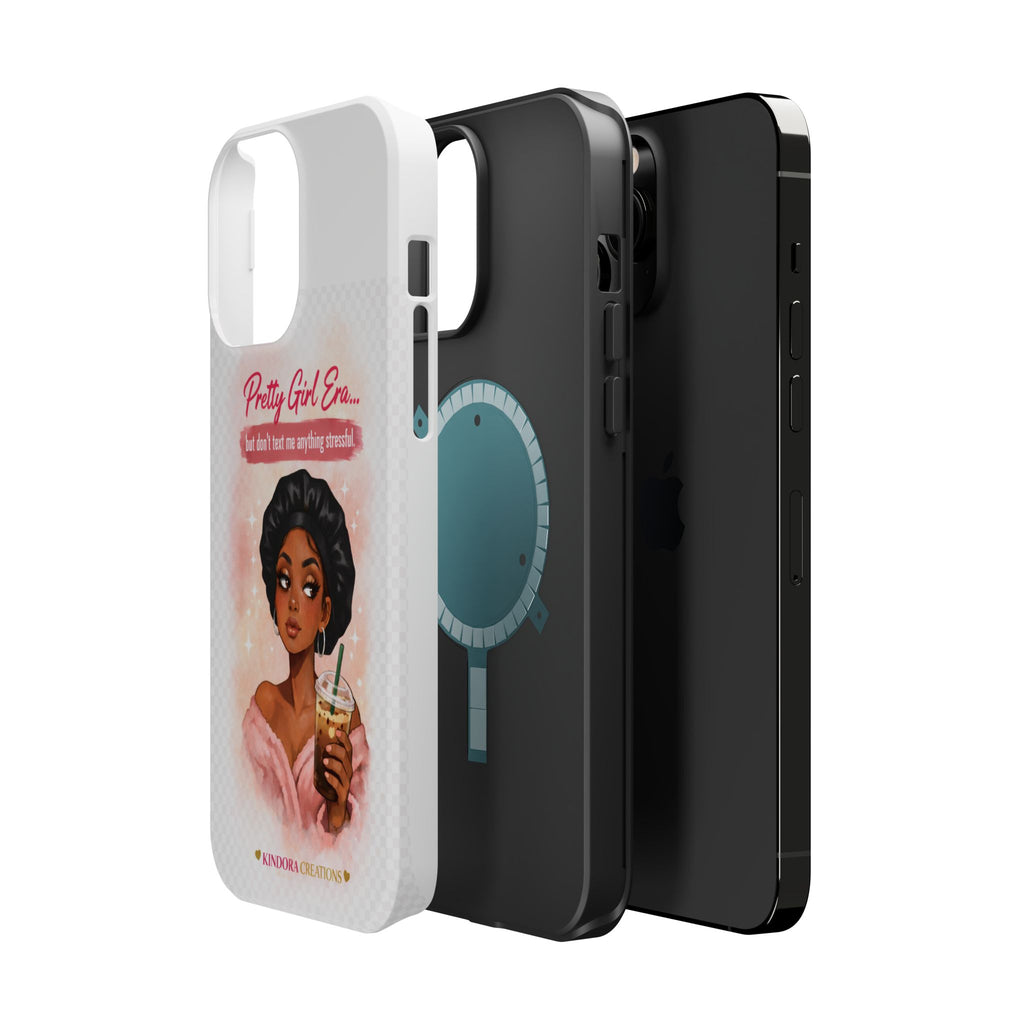 Phone Case — "Pretty Girl Era" Magnetic Impact-Resistant Case (Coffee & Bonnet Design)