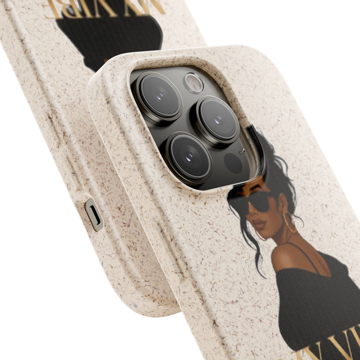 Biodegradable Phone Case — 'My Vibe Speaks Before I Do' Stylish Eco-Friendly Phone Cover