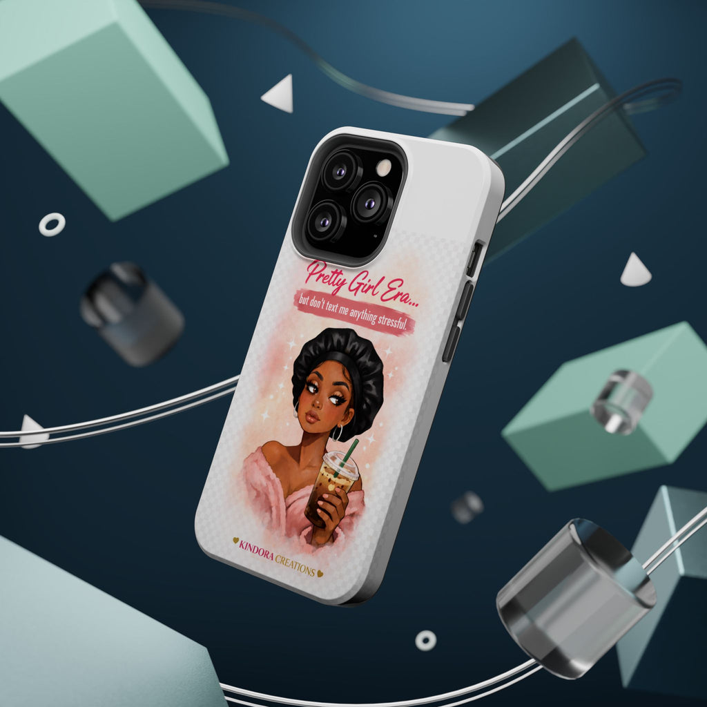 Phone Case — "Pretty Girl Era" Magnetic Impact-Resistant Case (Coffee & Bonnet Design)