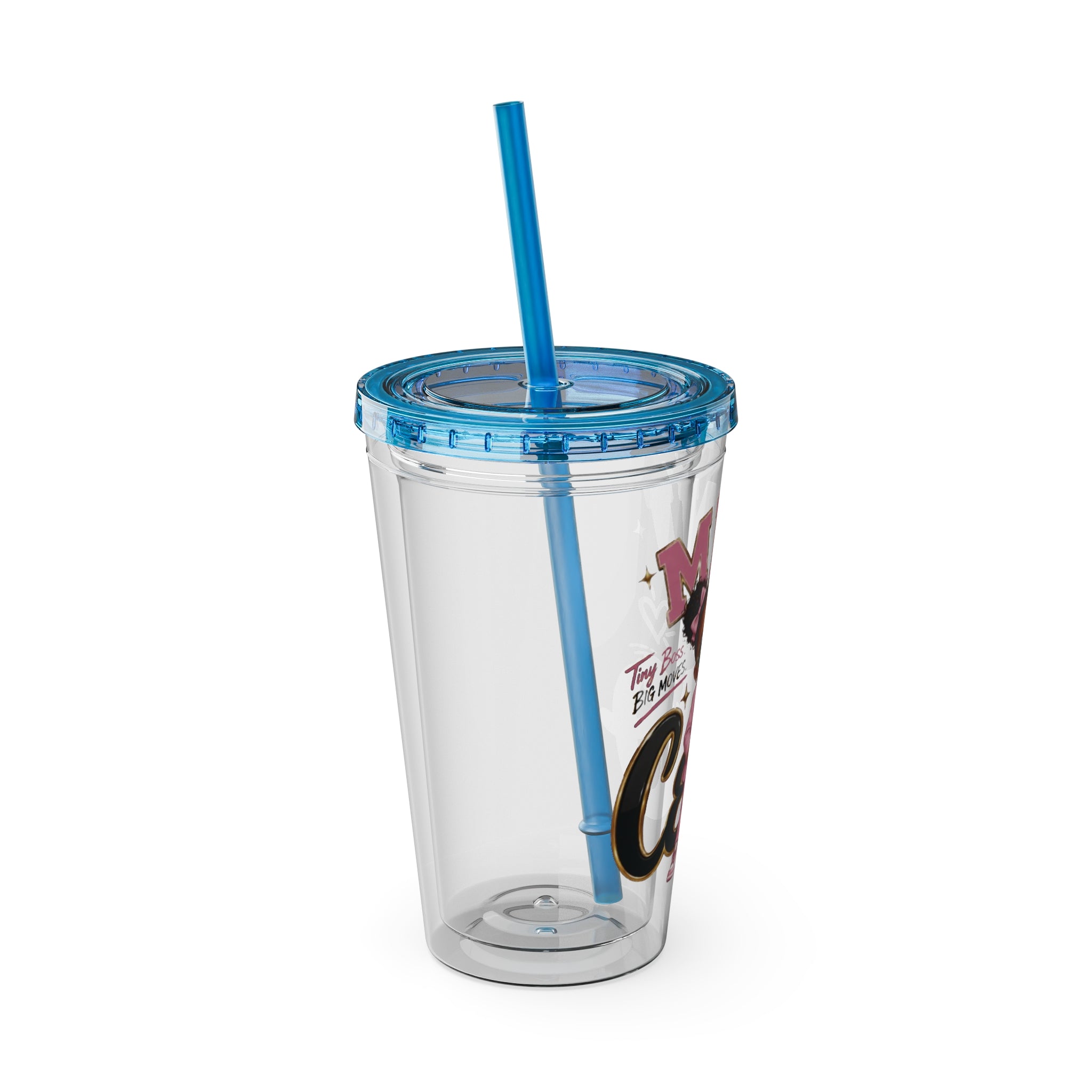 Mini CEO 16oz Tumbler with Straw – Cute Pink Boss Baby Drink Cup
