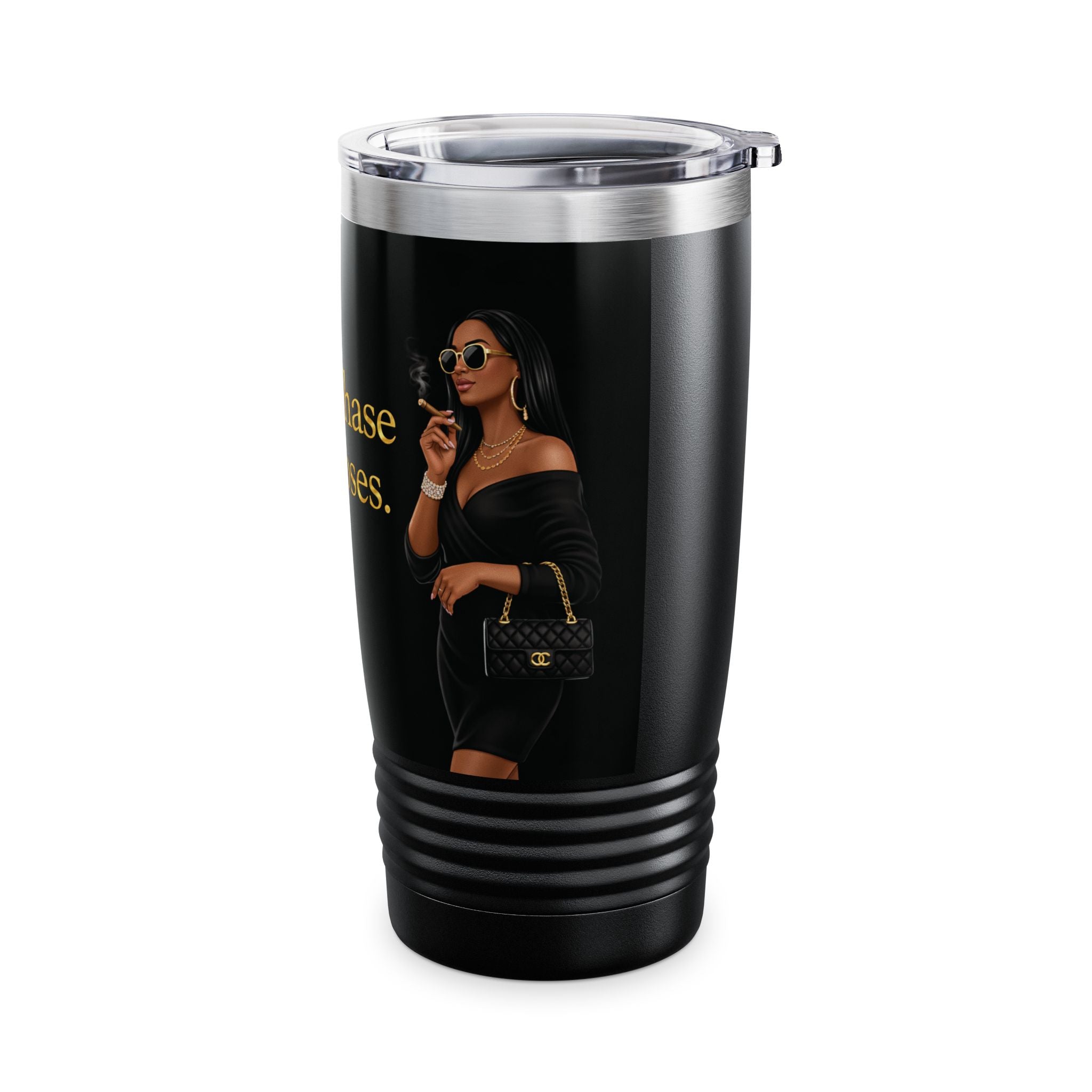 Ringneck 20oz Tumbler - "She Don’t Chase, She Chooses" Motivational Travel Mug