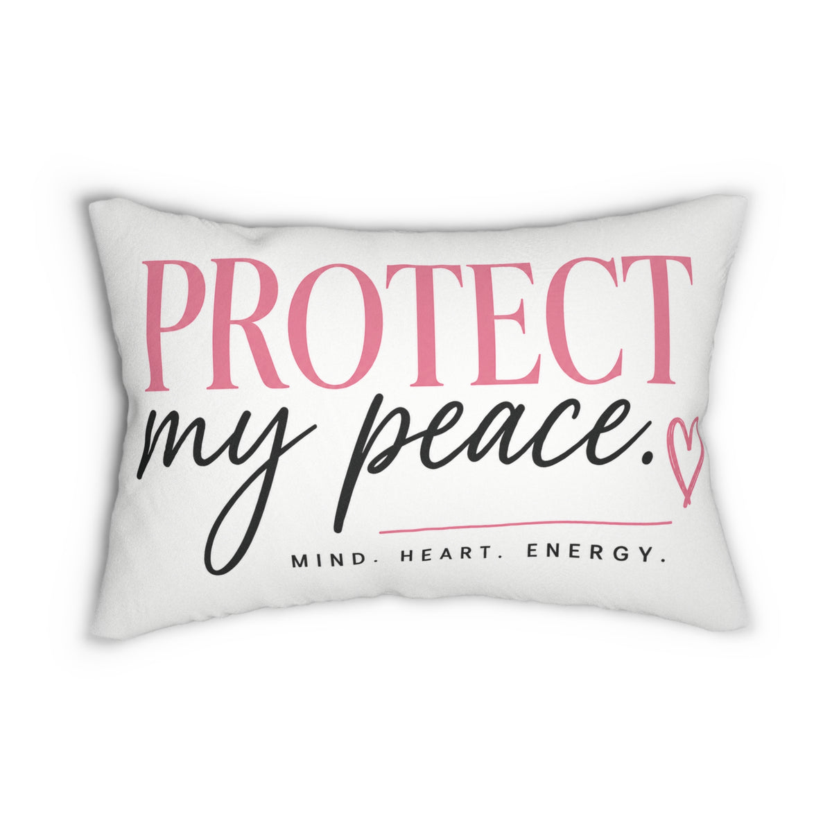 Protect My Peace Decorative Pillow with Matching Lamp | Aesthetic Bedroom Decor Set | Soft Life Room Vibes | Motivational Home Accent
