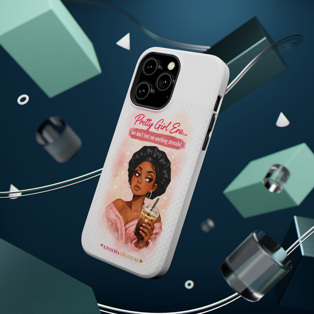 Phone Case — "Pretty Girl Era" Magnetic Impact-Resistant Case (Coffee & Bonnet Design)