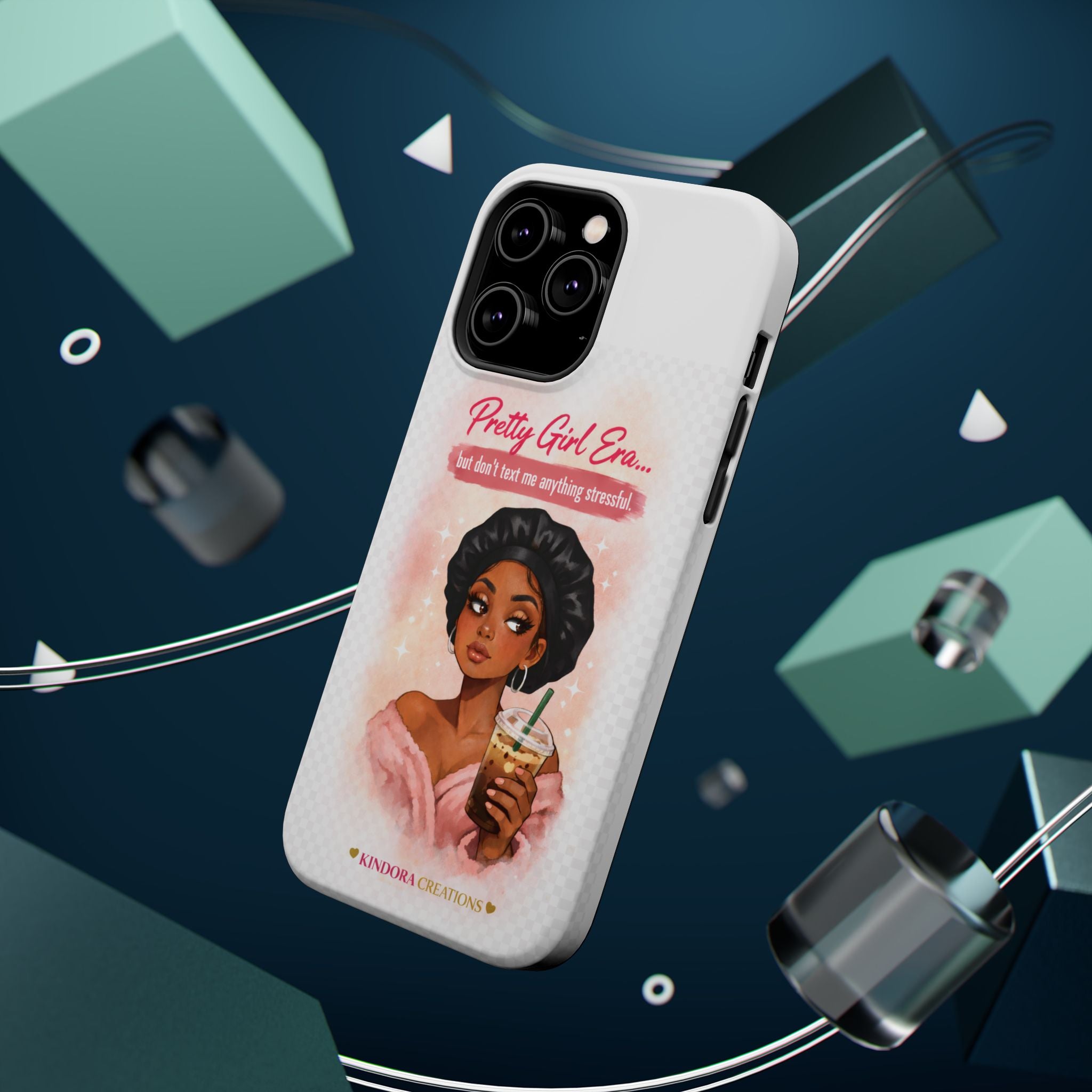 Phone Case — "Pretty Girl Era" Magnetic Impact-Resistant Case (Coffee & Bonnet Design)