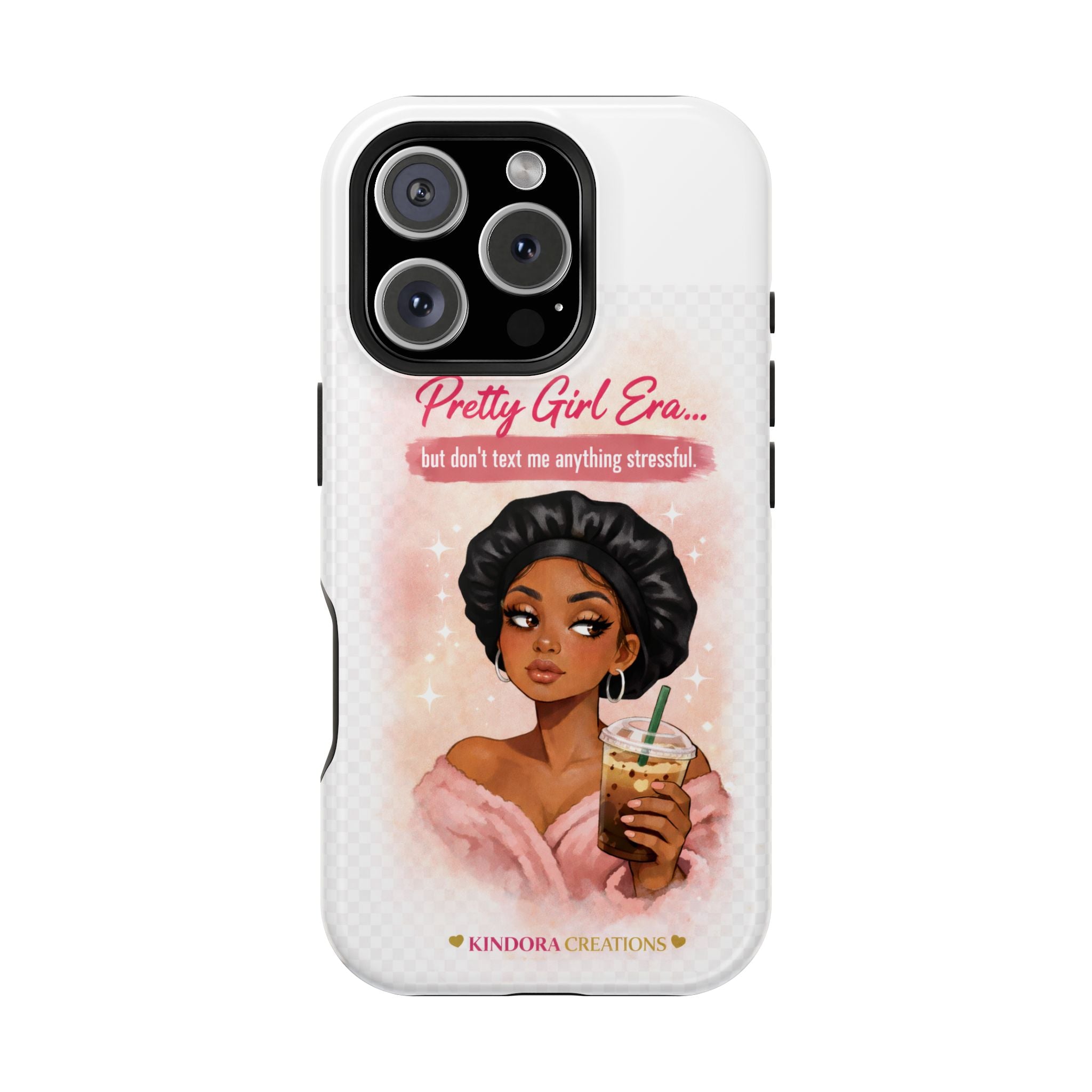 Phone Case — "Pretty Girl Era" Magnetic Impact-Resistant Case (Coffee & Bonnet Design)