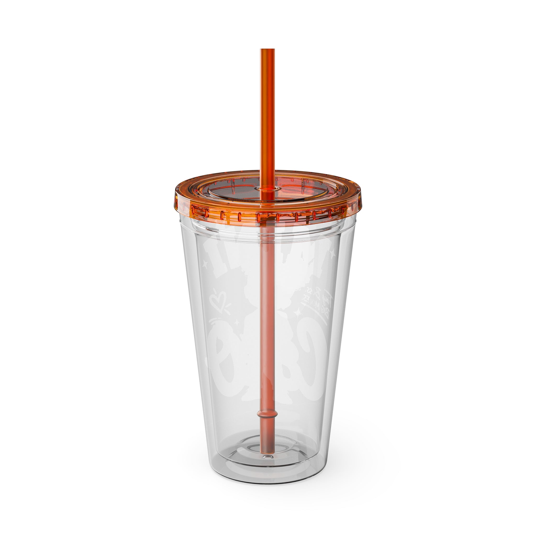 Mini CEO 16oz Tumbler with Straw – Cute Pink Boss Baby Drink Cup