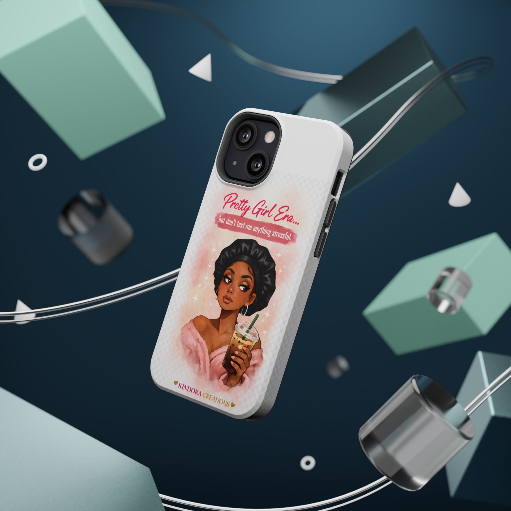 Phone Case — "Pretty Girl Era" Magnetic Impact-Resistant Case (Coffee & Bonnet Design)