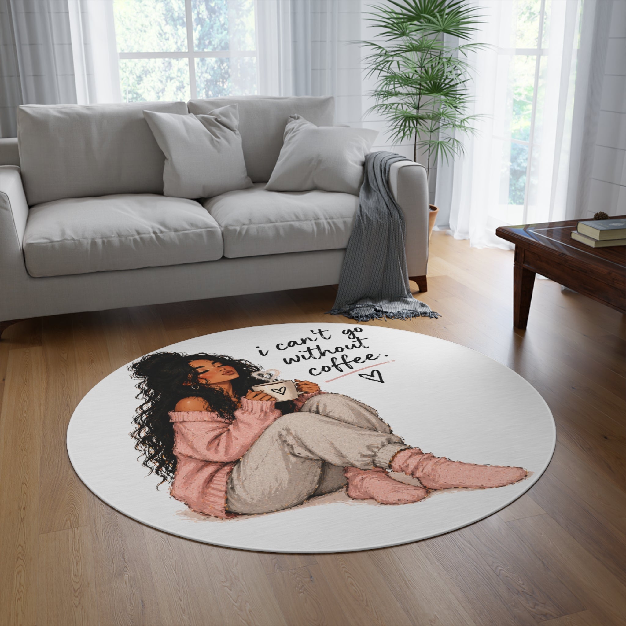 Pretty Girl Era Rug 💖 – Cute Aesthetic Room Decor | Soft Round Accent Rug