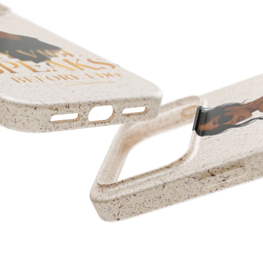 Biodegradable Phone Case — 'My Vibe Speaks Before I Do' Stylish Eco-Friendly Phone Cover