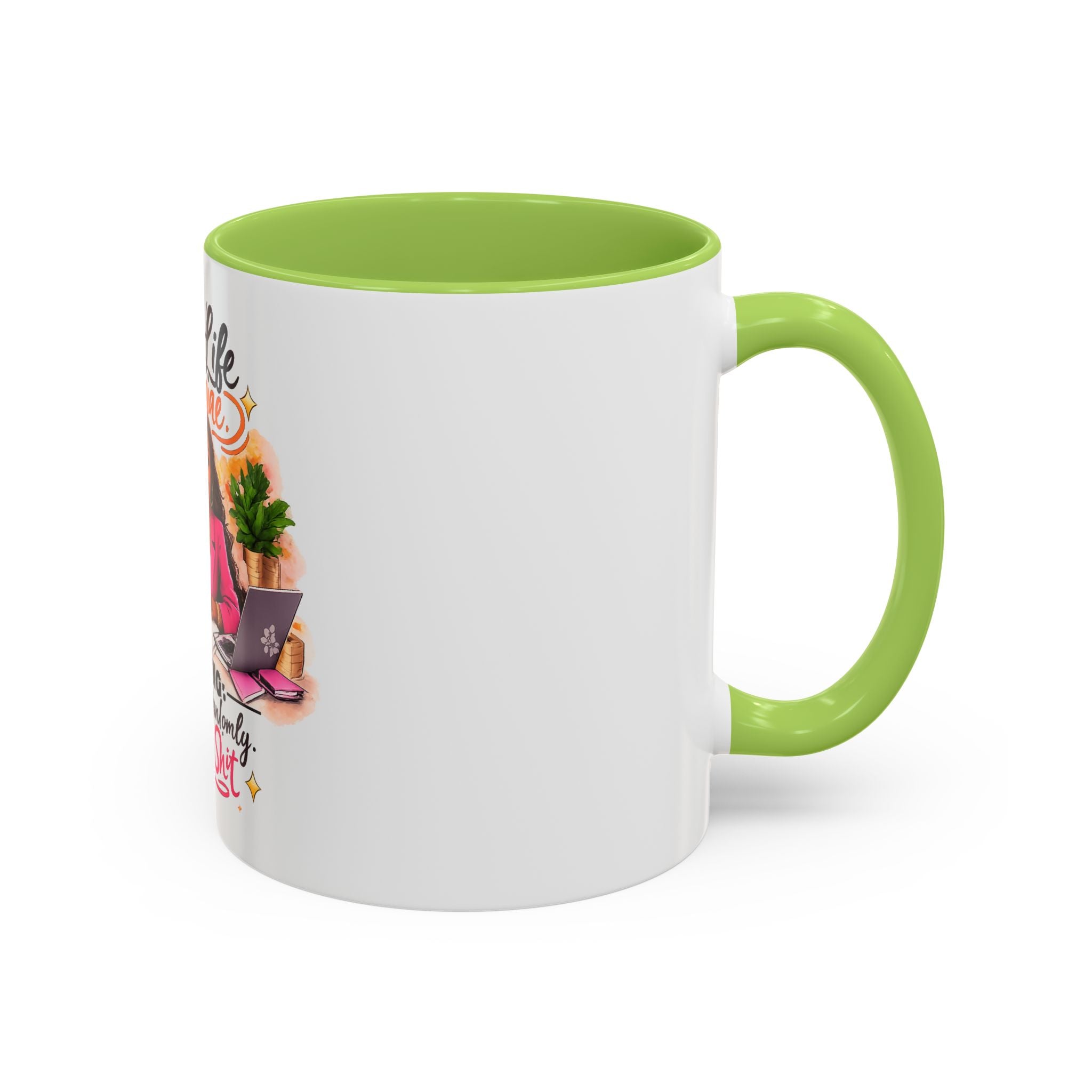 Create the Life You Imagine Coffee Mug — "Warning: May Start Randomly Designing Shit"