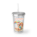Nurse Practitioner Beach Vacation Acrylic Tumbler — "Day Off from Being a Nurse Practitioner: Wine, Sand & Relaxation"