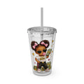 16oz Sunsplash Tumbler with Straw — Cute 'Boss' Girl Money Design