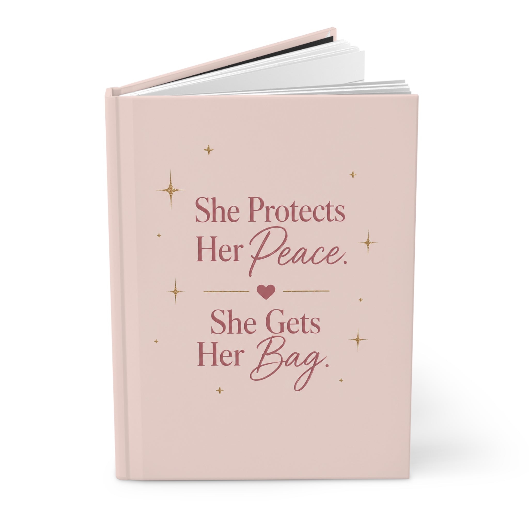 She Protects Her Peace – Motivational Hardcover Journal