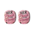 Her Peace Is Her Power AirPod Max Covers — Feminine Pink Inspirational Headphone Skins