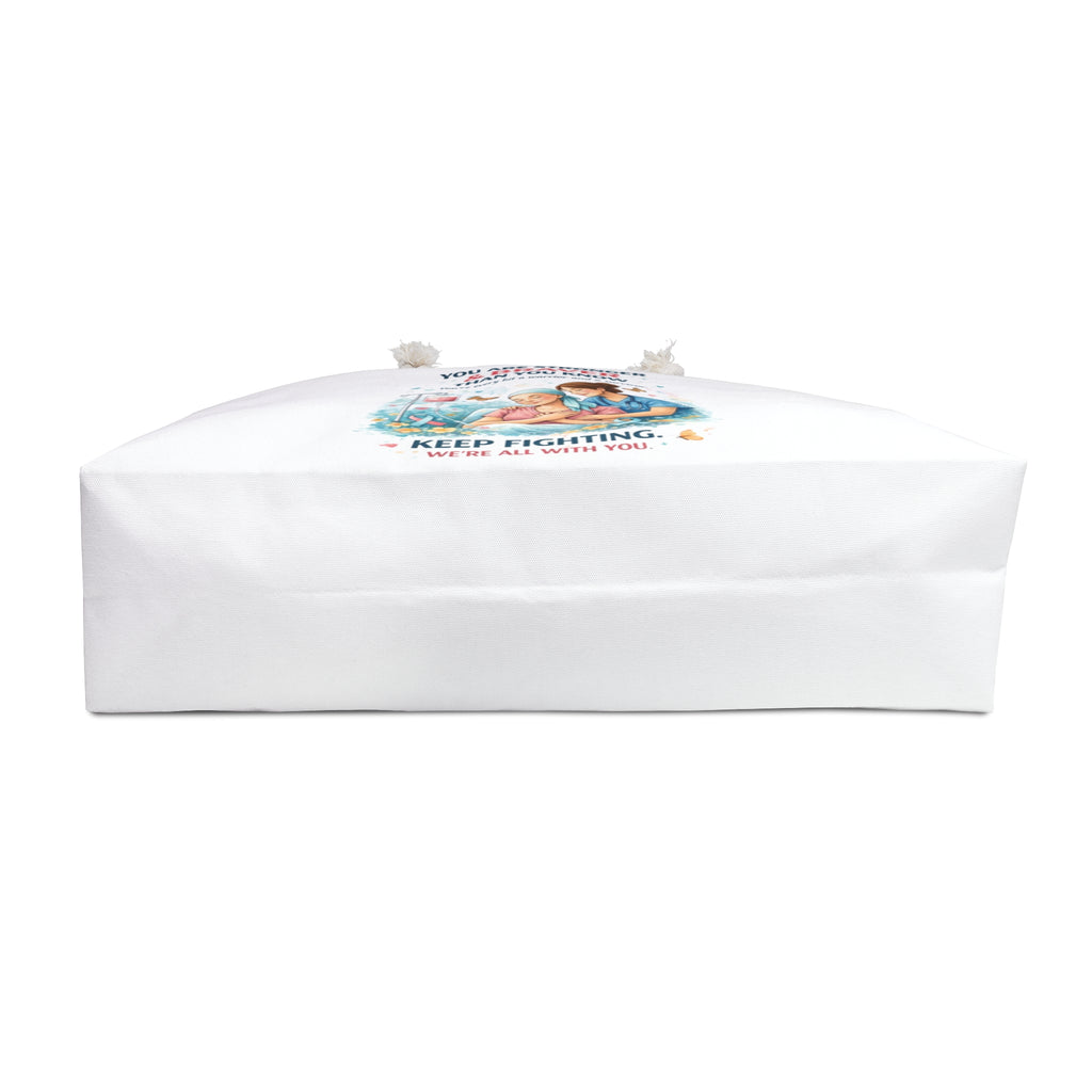 Stronger Than Cancer Weekender Bag | Breast Cancer Ribbon, Hope Courage Fight