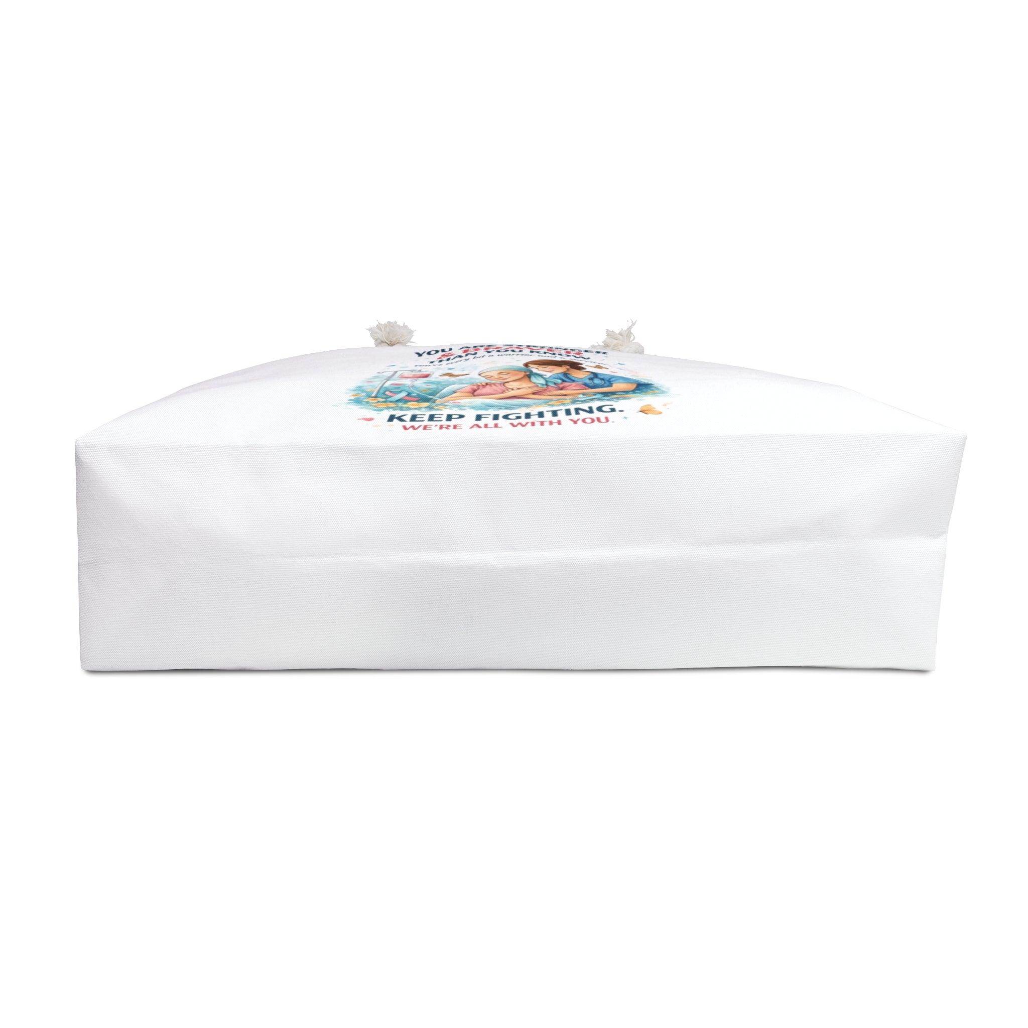 Stronger Than Cancer Weekender Bag | Breast Cancer Ribbon, Hope Courage Fight