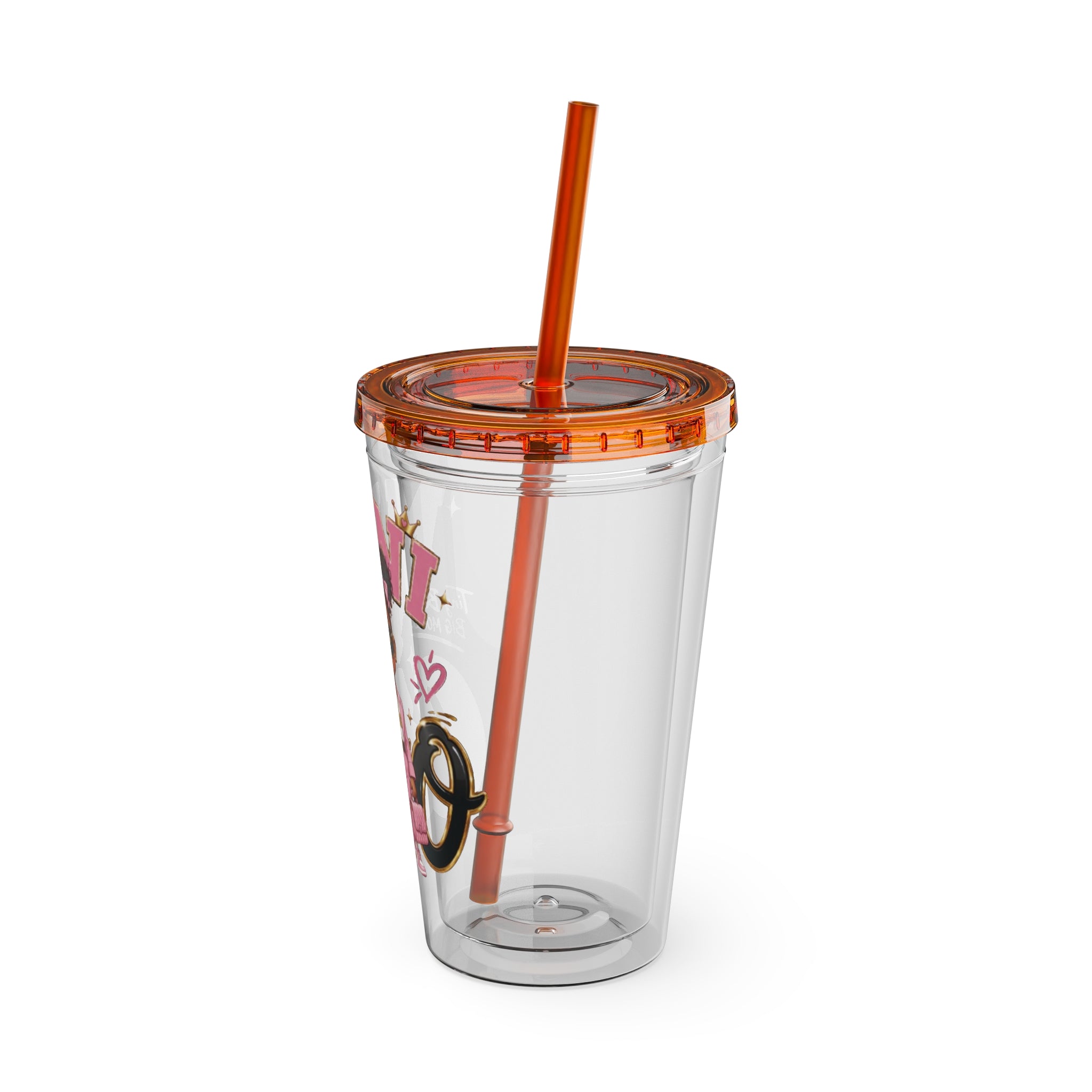 Mini CEO 16oz Tumbler with Straw – Cute Pink Boss Baby Drink Cup