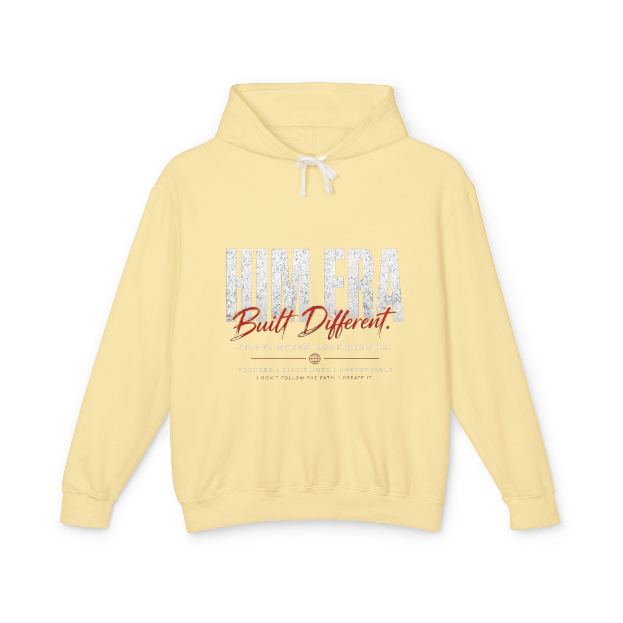 Him Era Hoodie – Built Different Graphic Hoodie, Men’s Streetwear Pullover, Silent Moves Loud Results