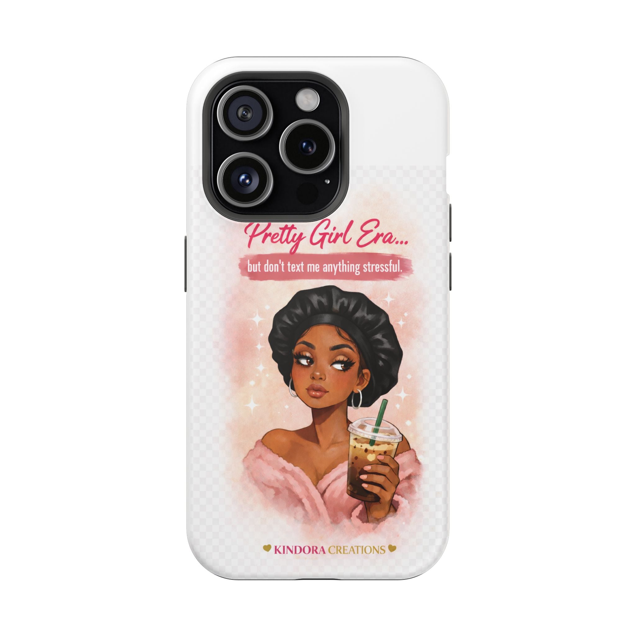 Phone Case — "Pretty Girl Era" Magnetic Impact-Resistant Case (Coffee & Bonnet Design)