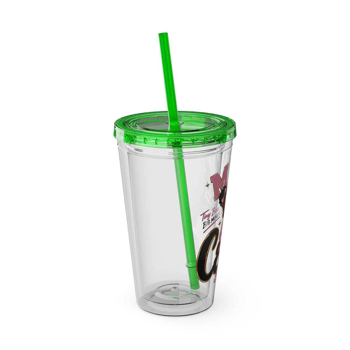 Mini CEO 16oz Tumbler with Straw – Cute Pink Boss Baby Drink Cup