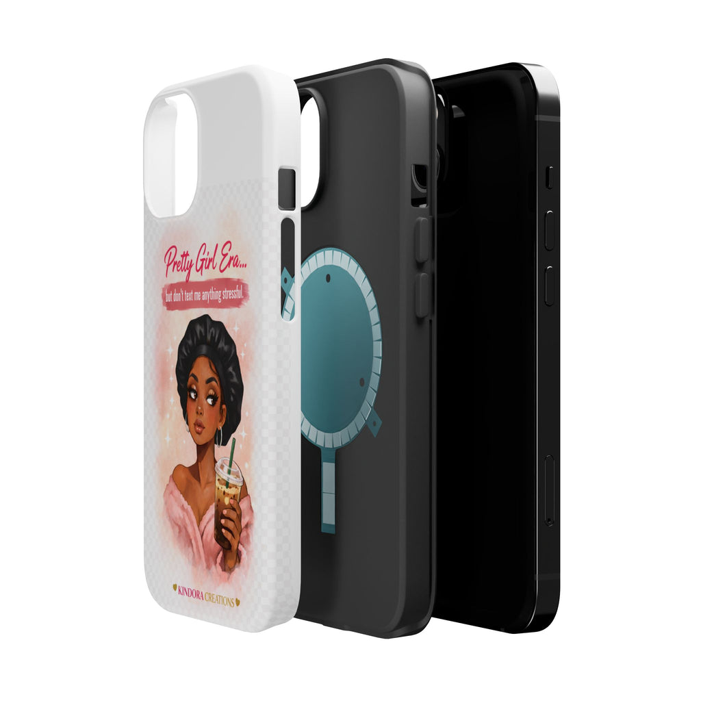 Phone Case — "Pretty Girl Era" Magnetic Impact-Resistant Case (Coffee & Bonnet Design)
