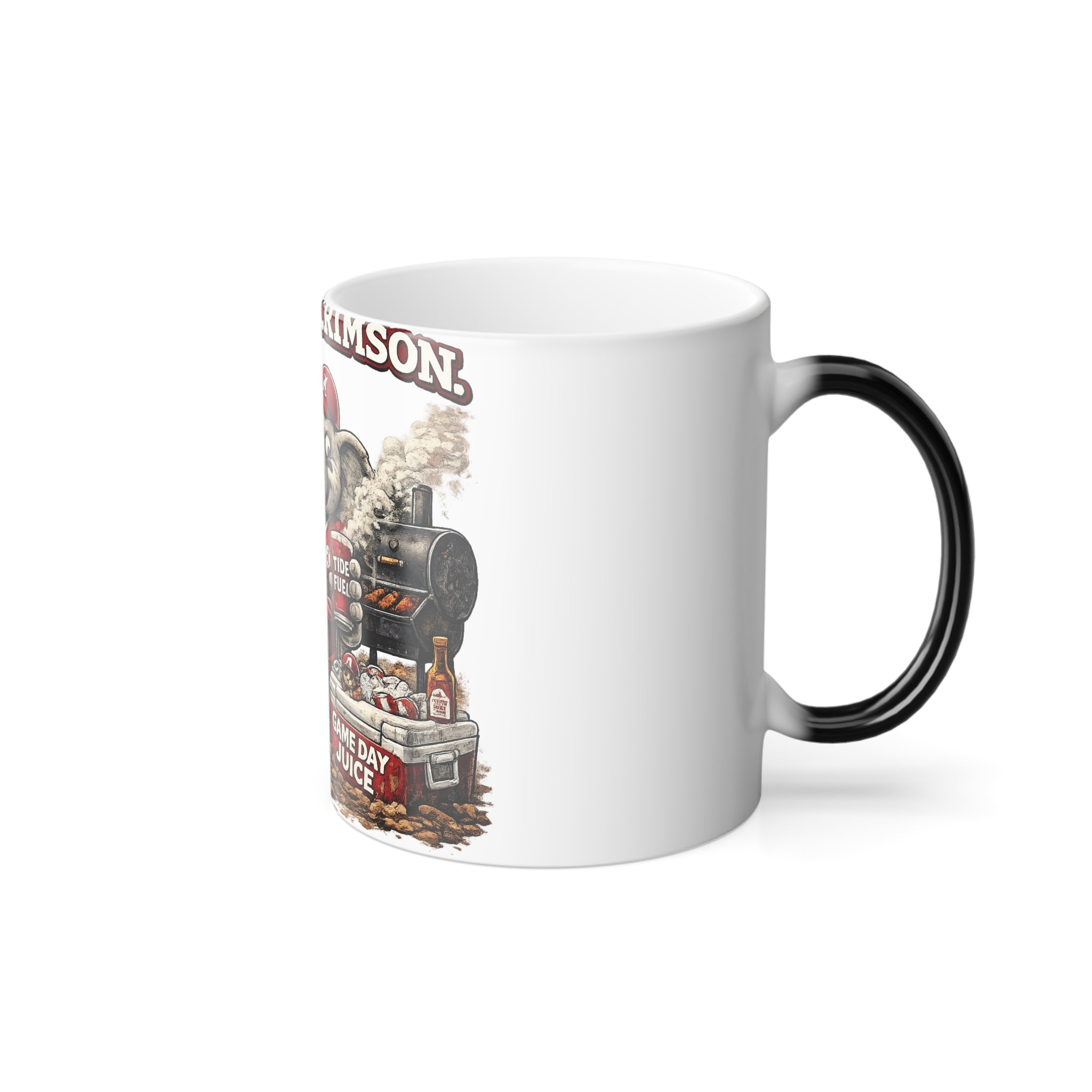 I Bleed Crimson Elephant Game Day Color Morphing Mug — 11oz Alabama Fan Coffee Cup