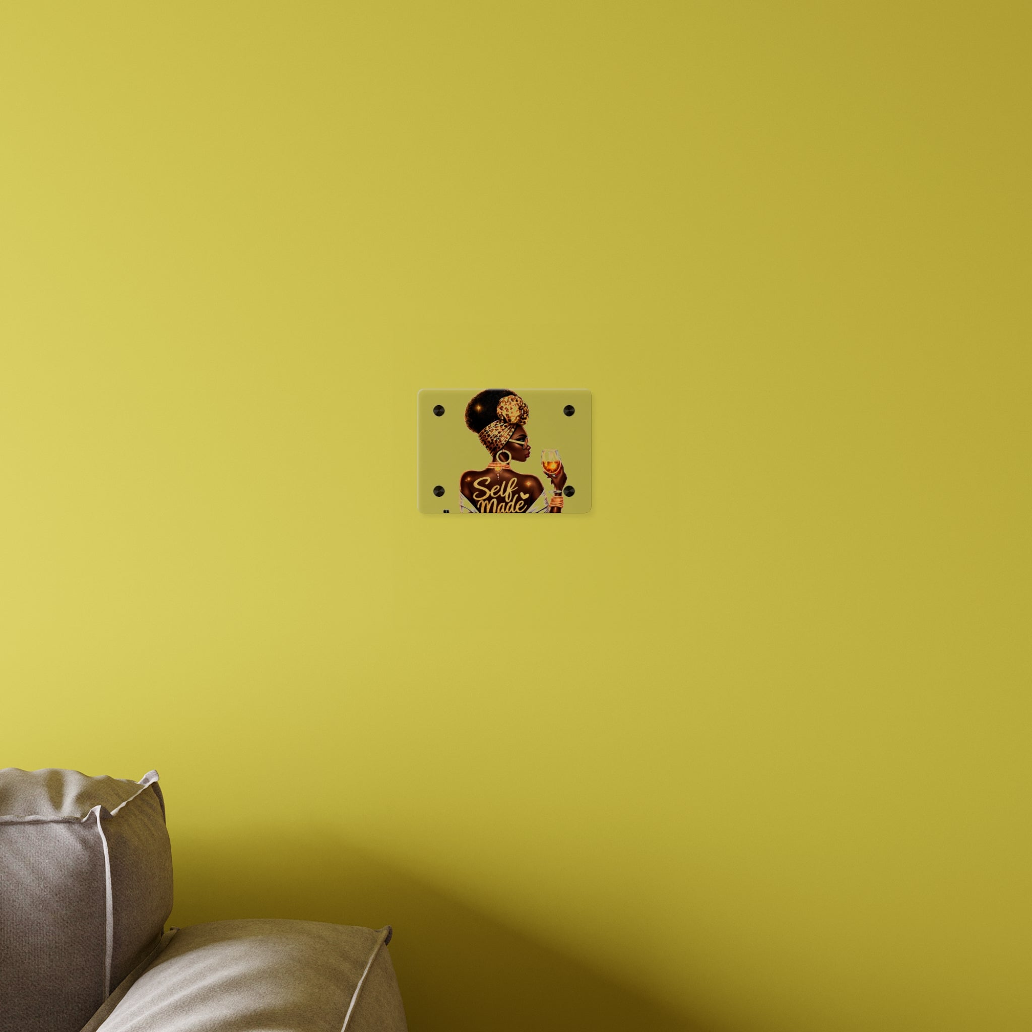 Self Made Woman Acrylic Wall Art Panel – Empowering Black Queen Home Decor