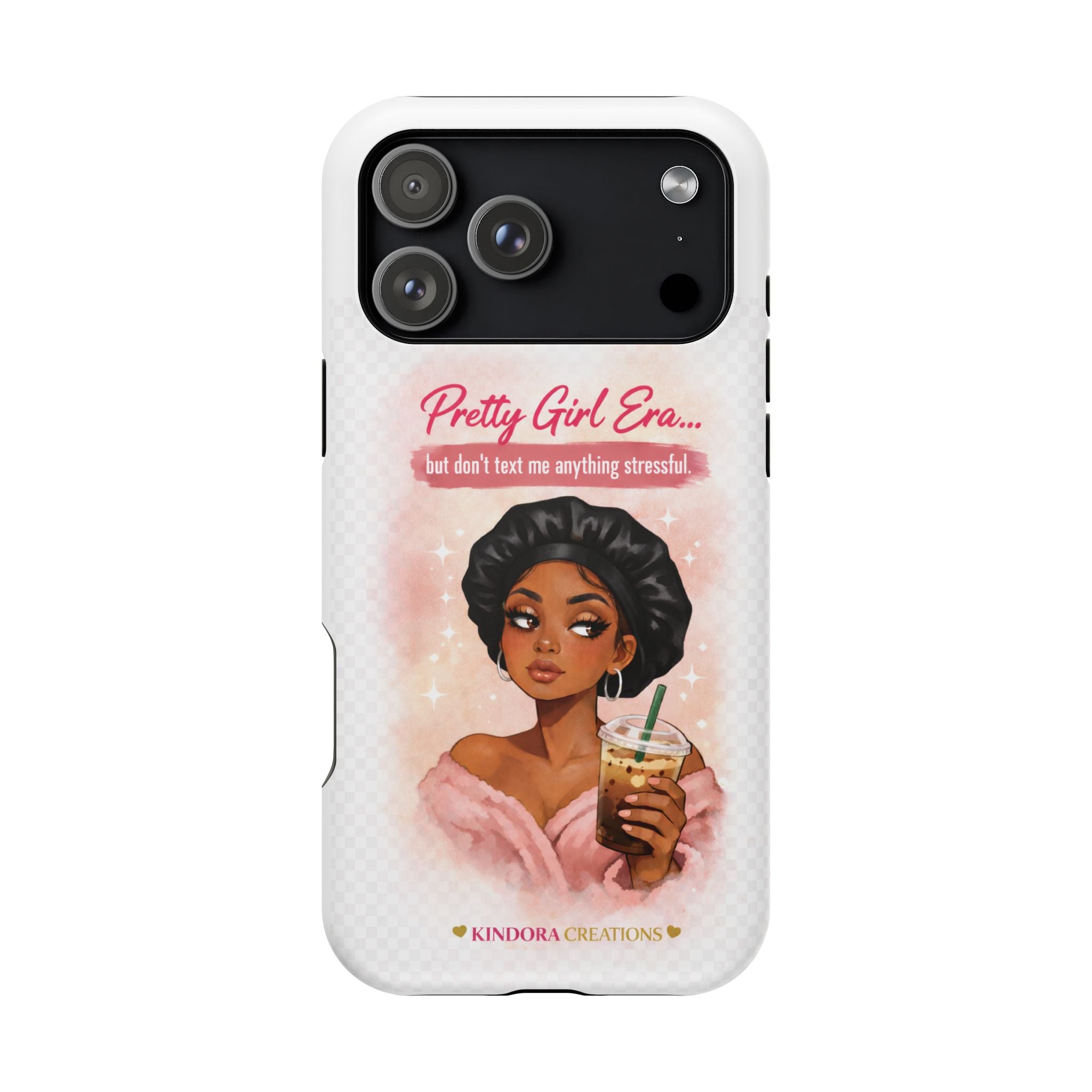 Phone Case — "Pretty Girl Era" Magnetic Impact-Resistant Case (Coffee & Bonnet Design)