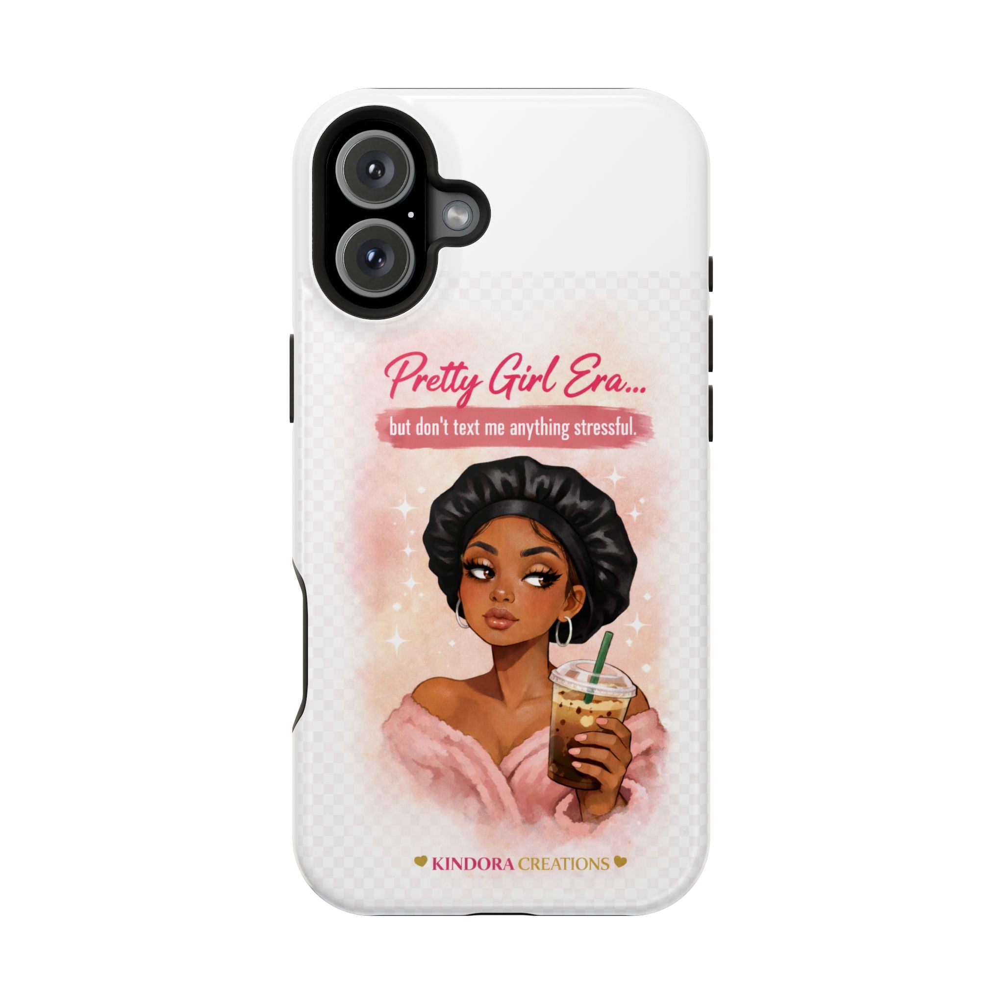 Phone Case — "Pretty Girl Era" Magnetic Impact-Resistant Case (Coffee & Bonnet Design)