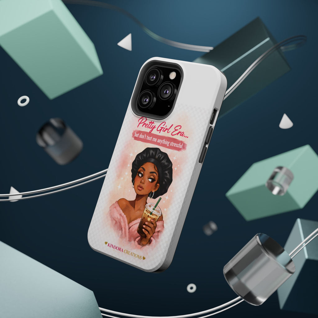 Phone Case — "Pretty Girl Era" Magnetic Impact-Resistant Case (Coffee & Bonnet Design)