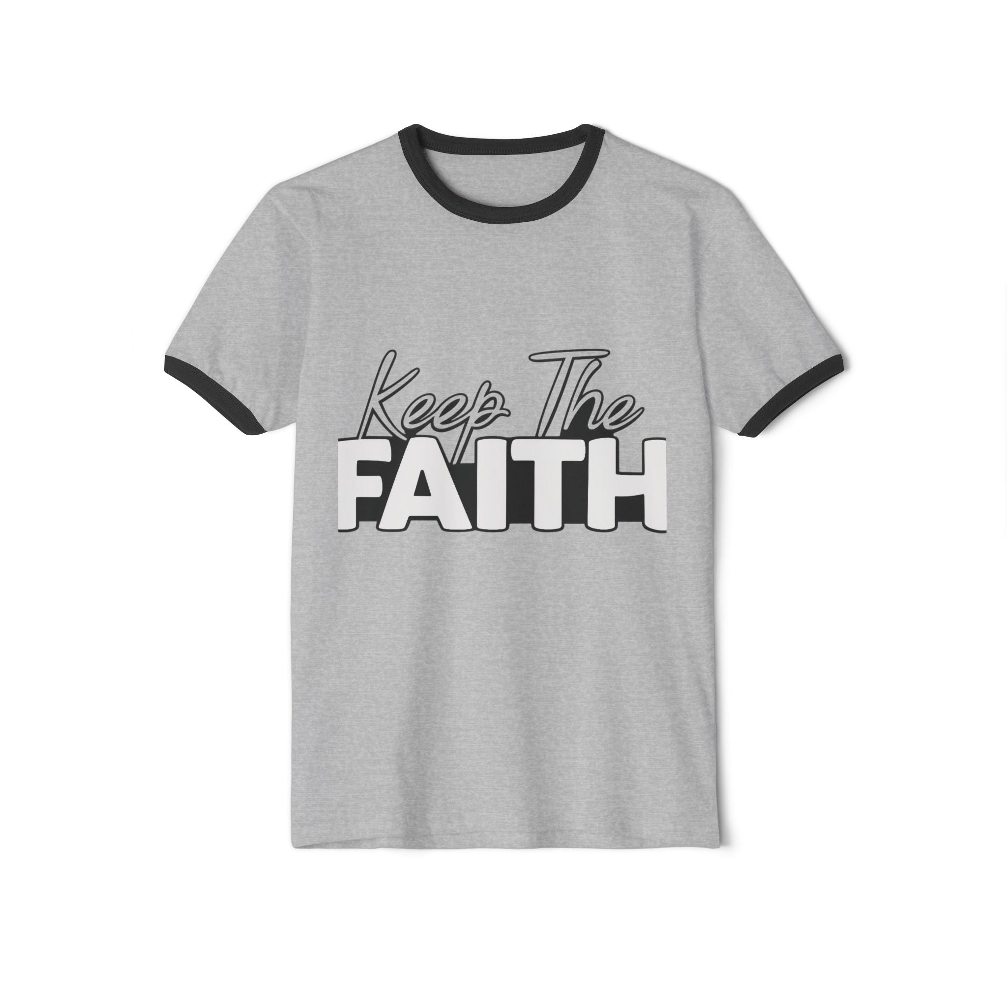Keep The Faith Ringer Tee — Vintage-Inspired Inspirational T-Shirt